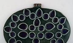 Hilkka Säynäjärvi for Arabia, Unique Glazed Ceramic Wall Plaque, Beautiful Glaze