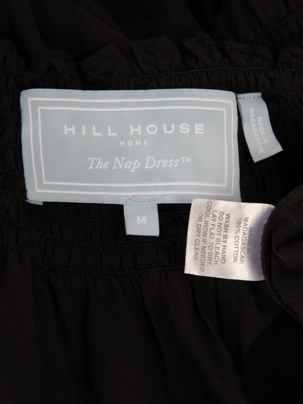 Hill House Black Swiss Dot Midi Dress Size M 1