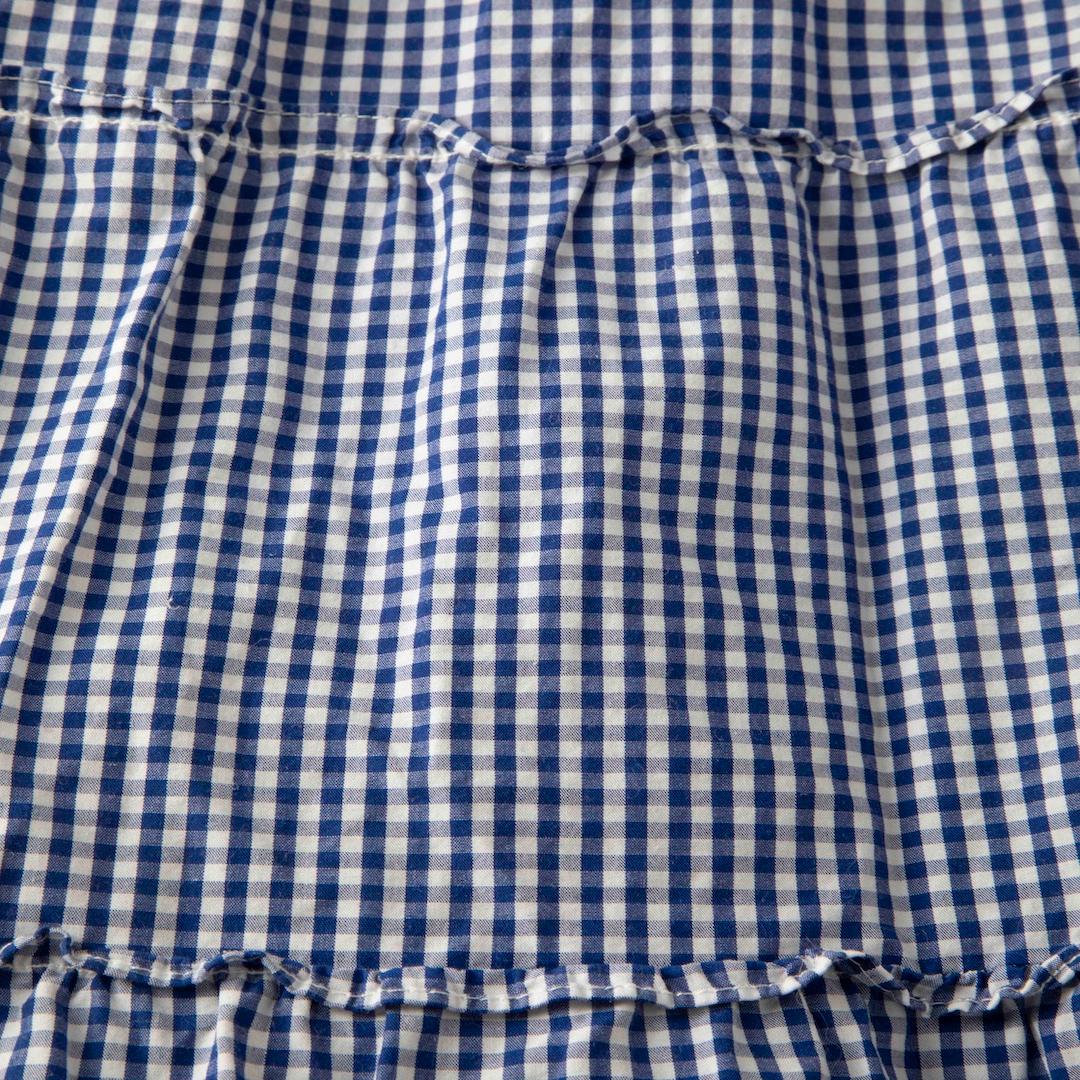 Women's Hill House Blue Gingham Pattern Midi Dress Size XS