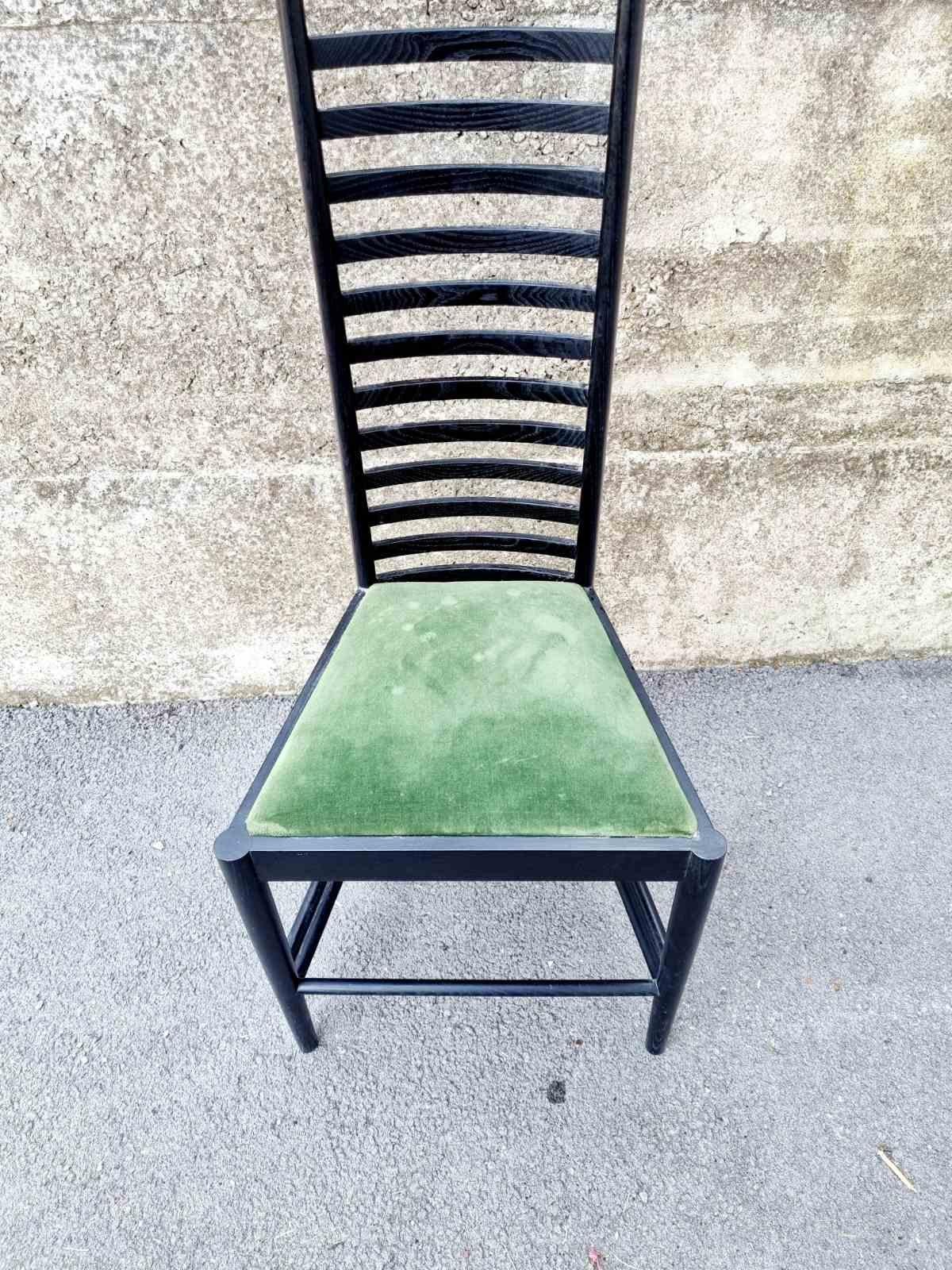 Hill House Chair by Charles Rennie Mackintosh for Cassina, Italy 70s 2