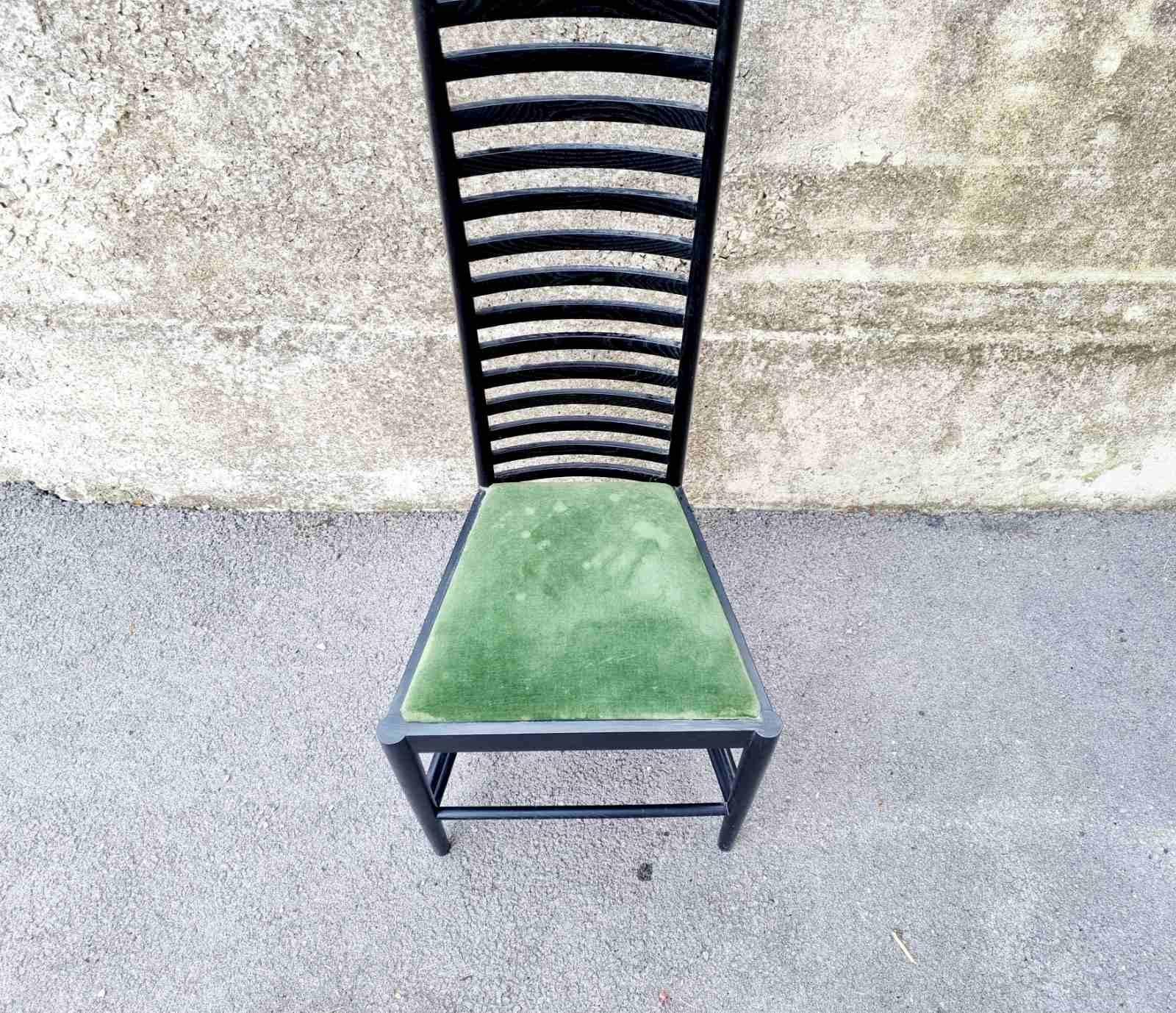 Hill House Chair by Charles Rennie Mackintosh for Cassina, Italy 70s 3