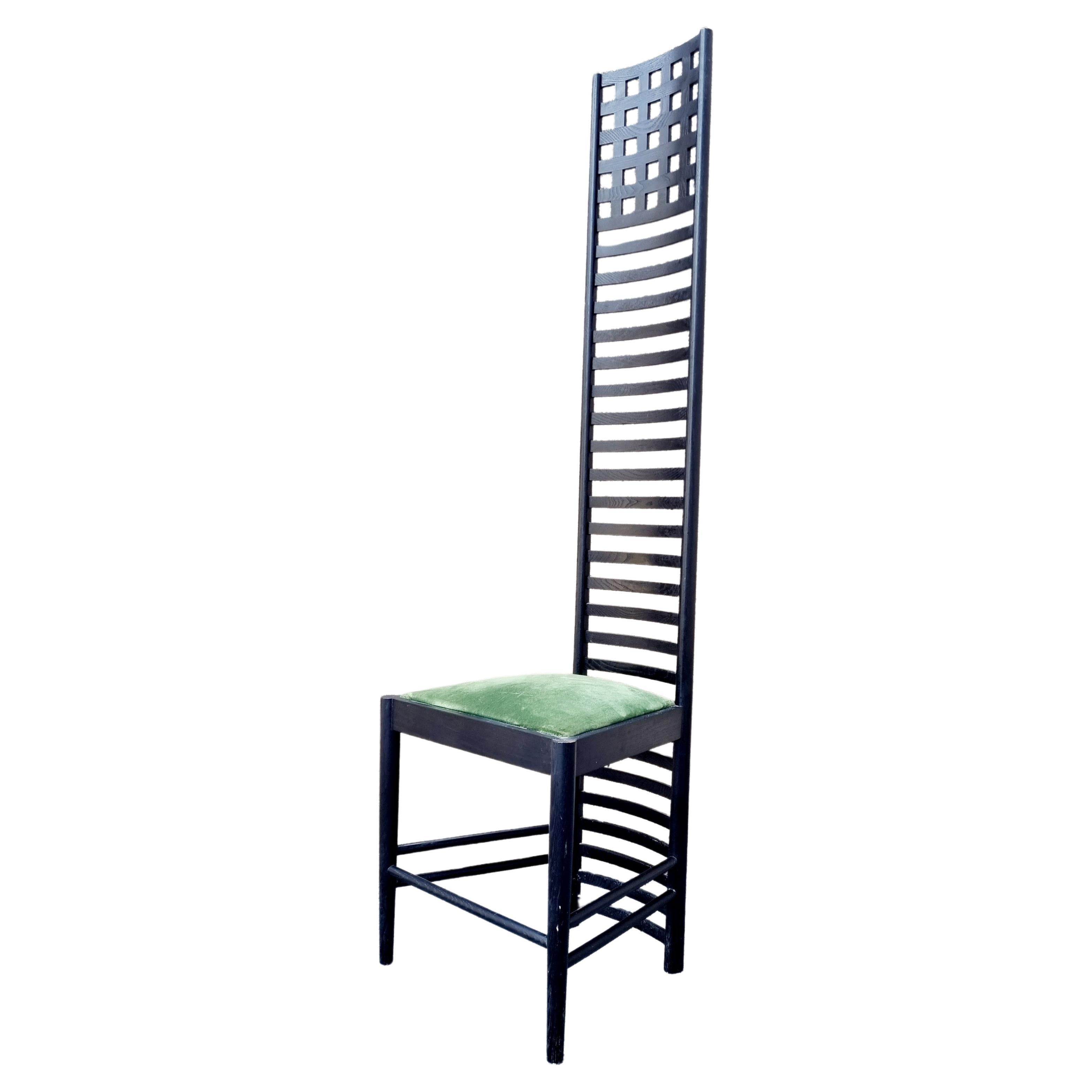 Hill House Chair by Charles Rennie Mackintosh for Cassina, Italy 70s