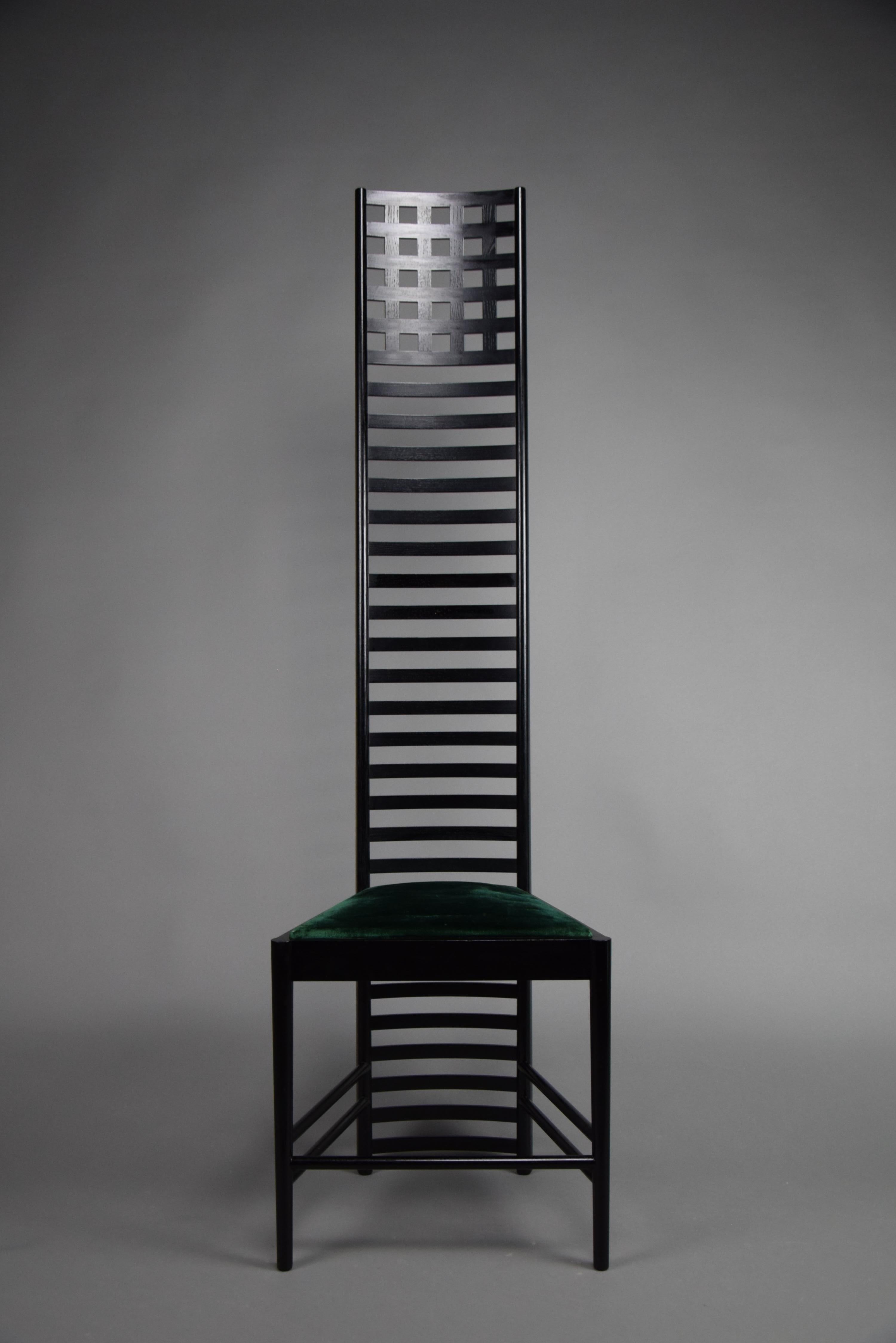 Late 20th Century Hill House Chair Early Edition by Charles Rennie Mackintosh for Cassina Italy