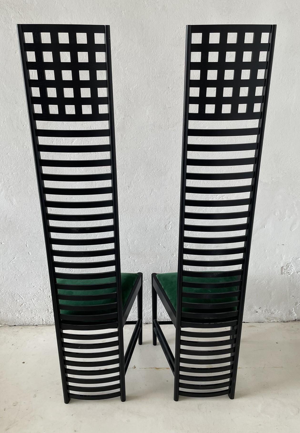 Hill House Chairs by Charles Rennie Mackintosh, Cassina, Italy In Excellent Condition For Sale In Sacile, PN