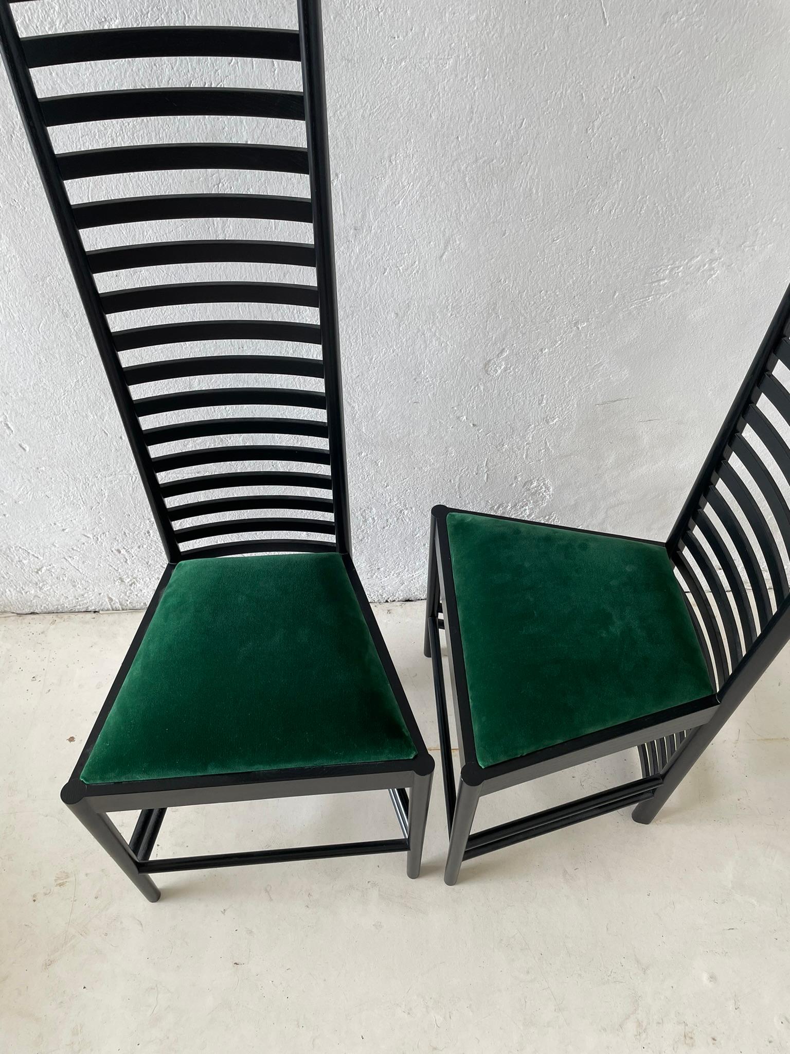 Hill House Chairs by Charles Rennie Mackintosh, Cassina, Italy For Sale 1