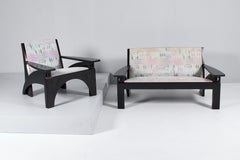 "Hill House Set" by C. R. Mackintosh for Cassina Sofa and Armchair, Italy, 1985