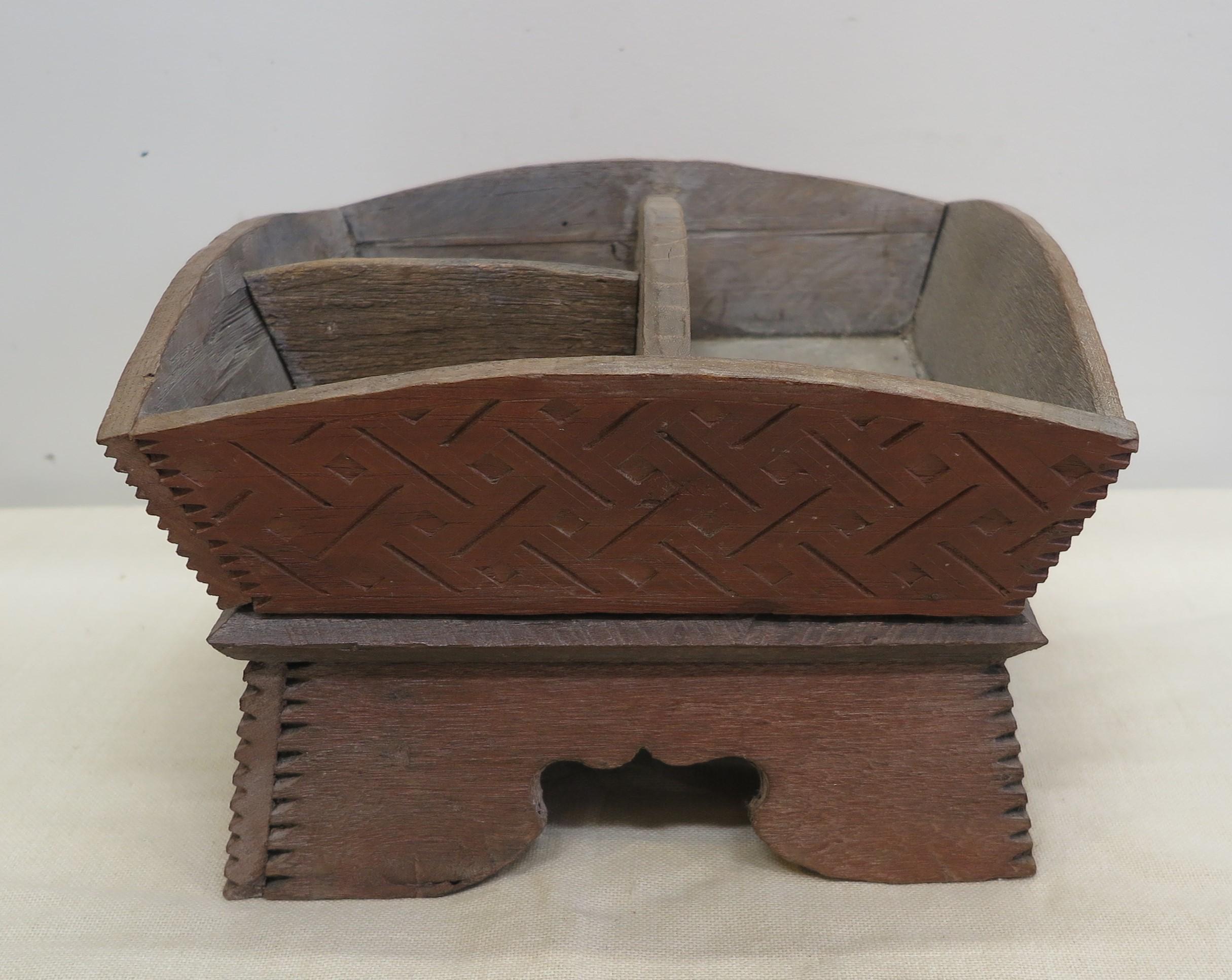 Carved Hill Tribe Betel Nut Box For Sale