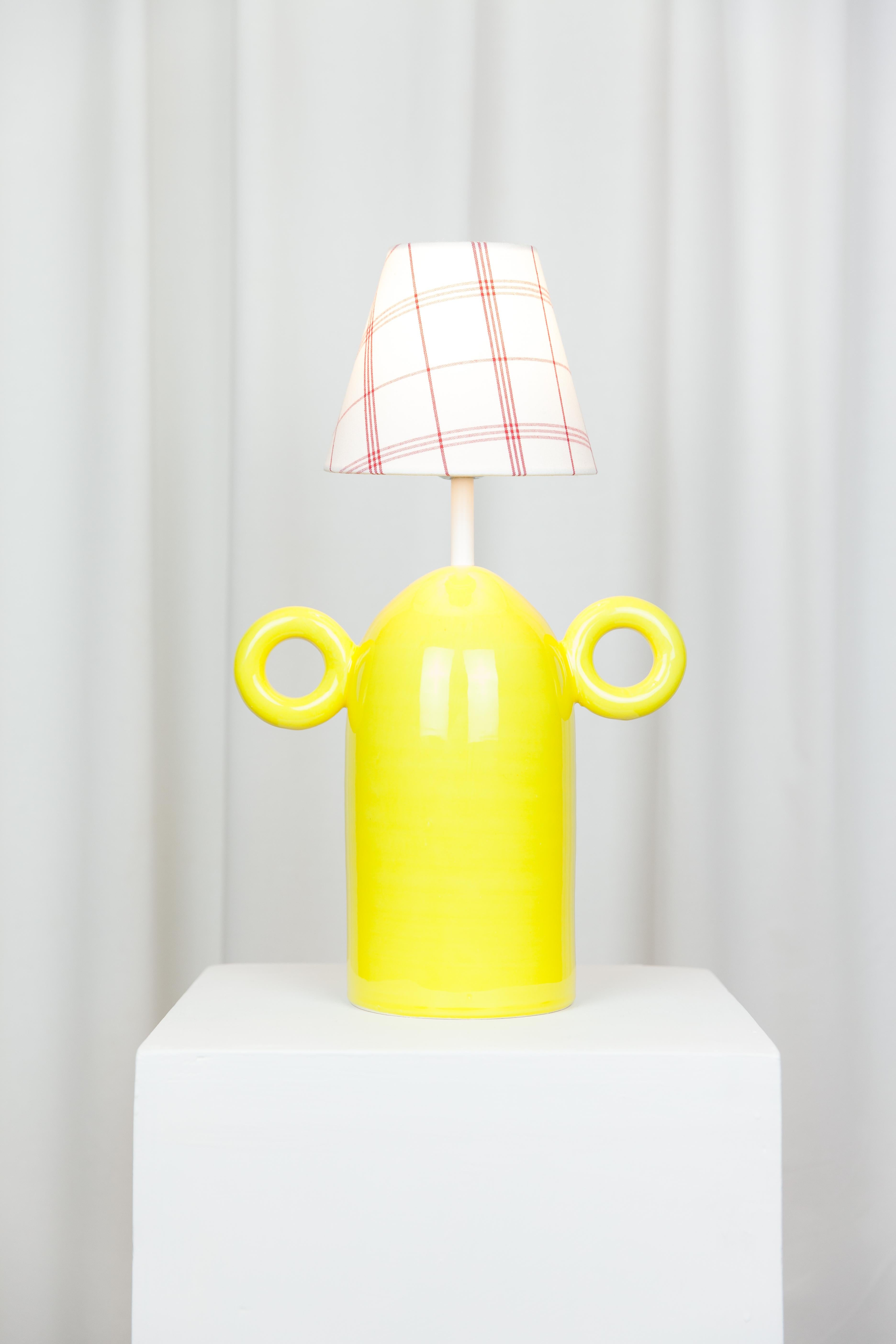 Post-Modern Hill Yellow Lamp by Lola Mayeras