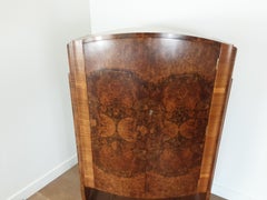 Hille Art Deco U Base Cocktail Bar in Figured Walnut, circa 1930