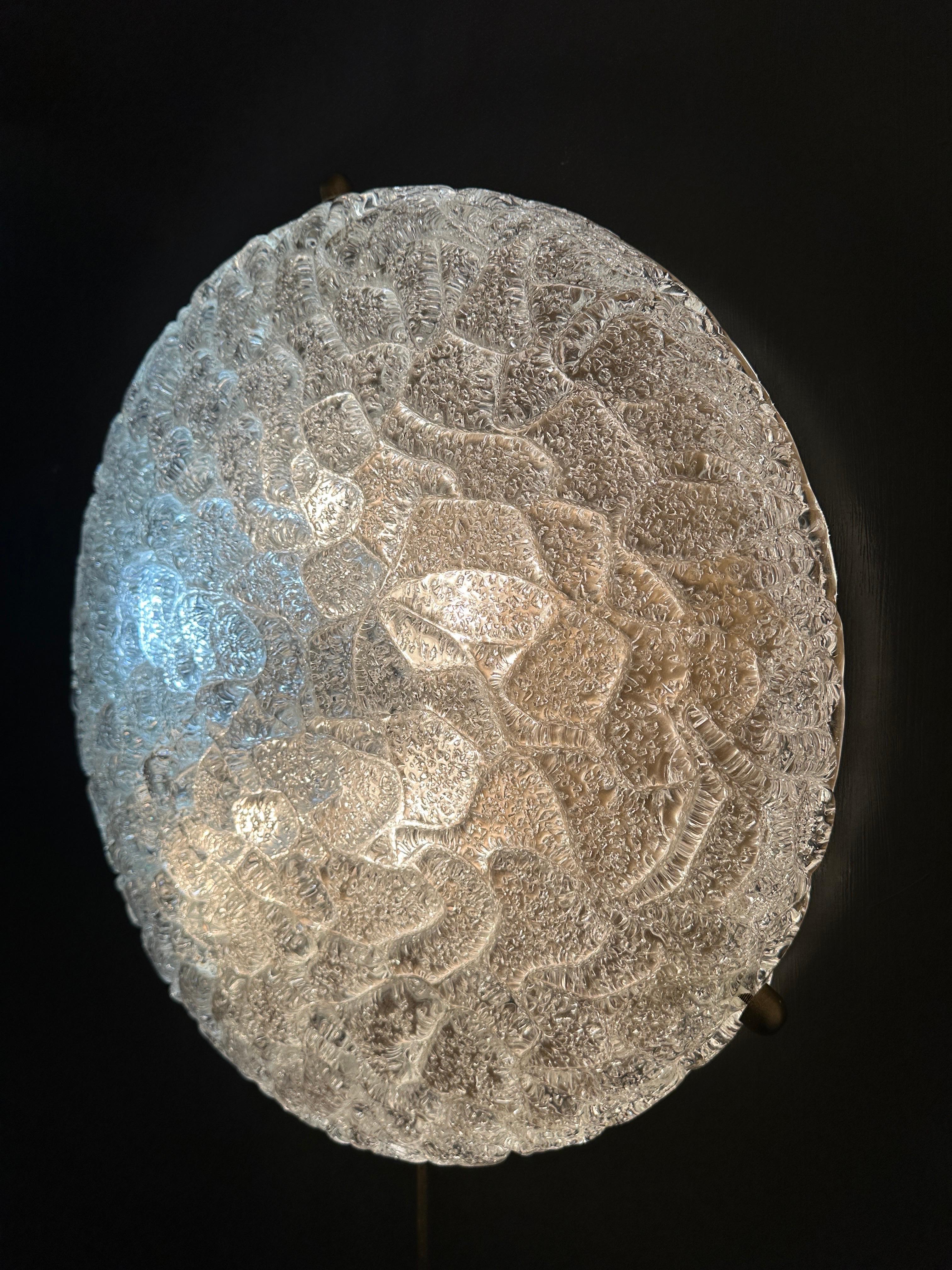 Mid-Century Modern Hillebrand Bubble Glass Light Fixture For Sale