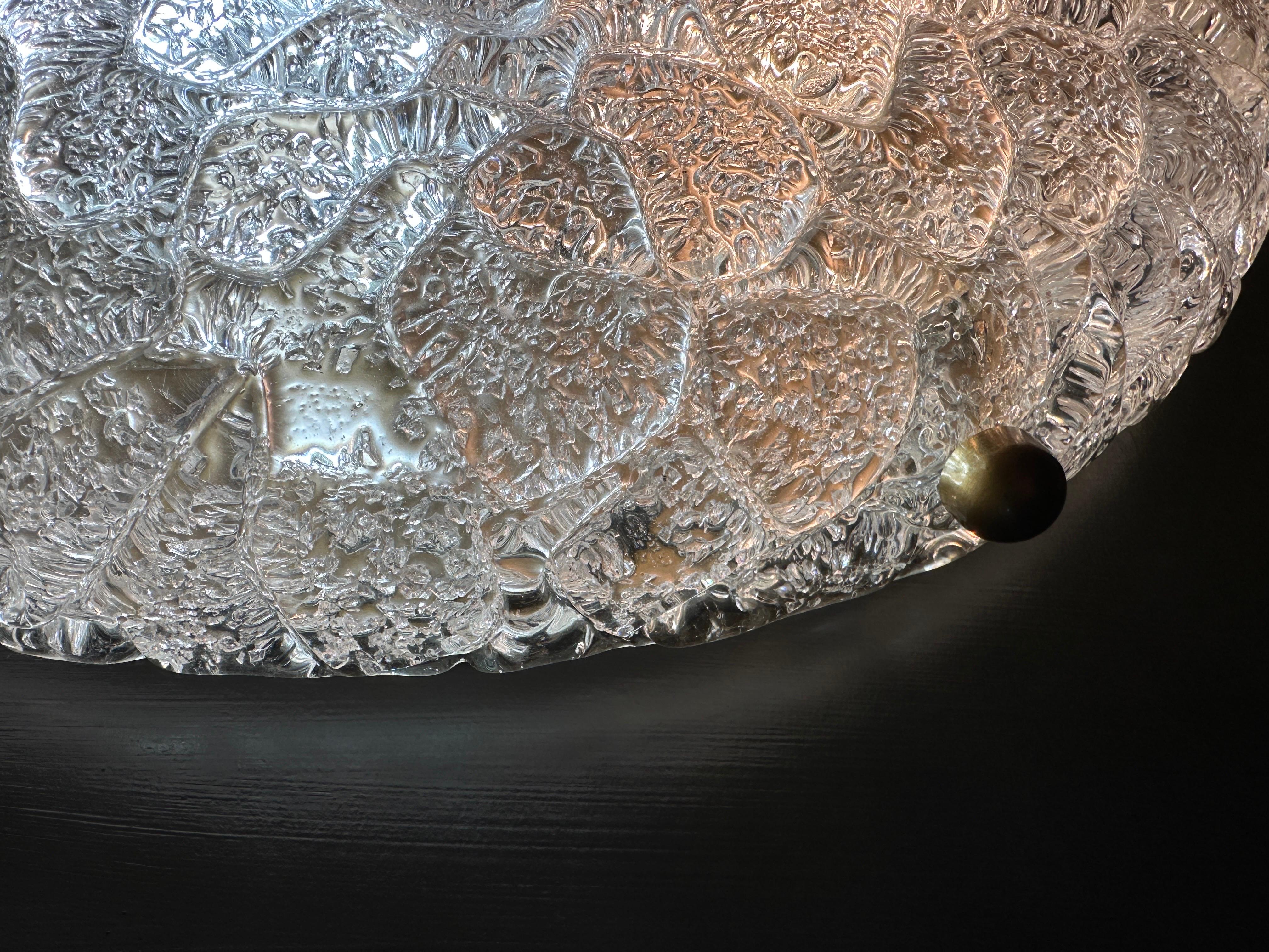 Cast Hillebrand Bubble Glass Light Fixture For Sale