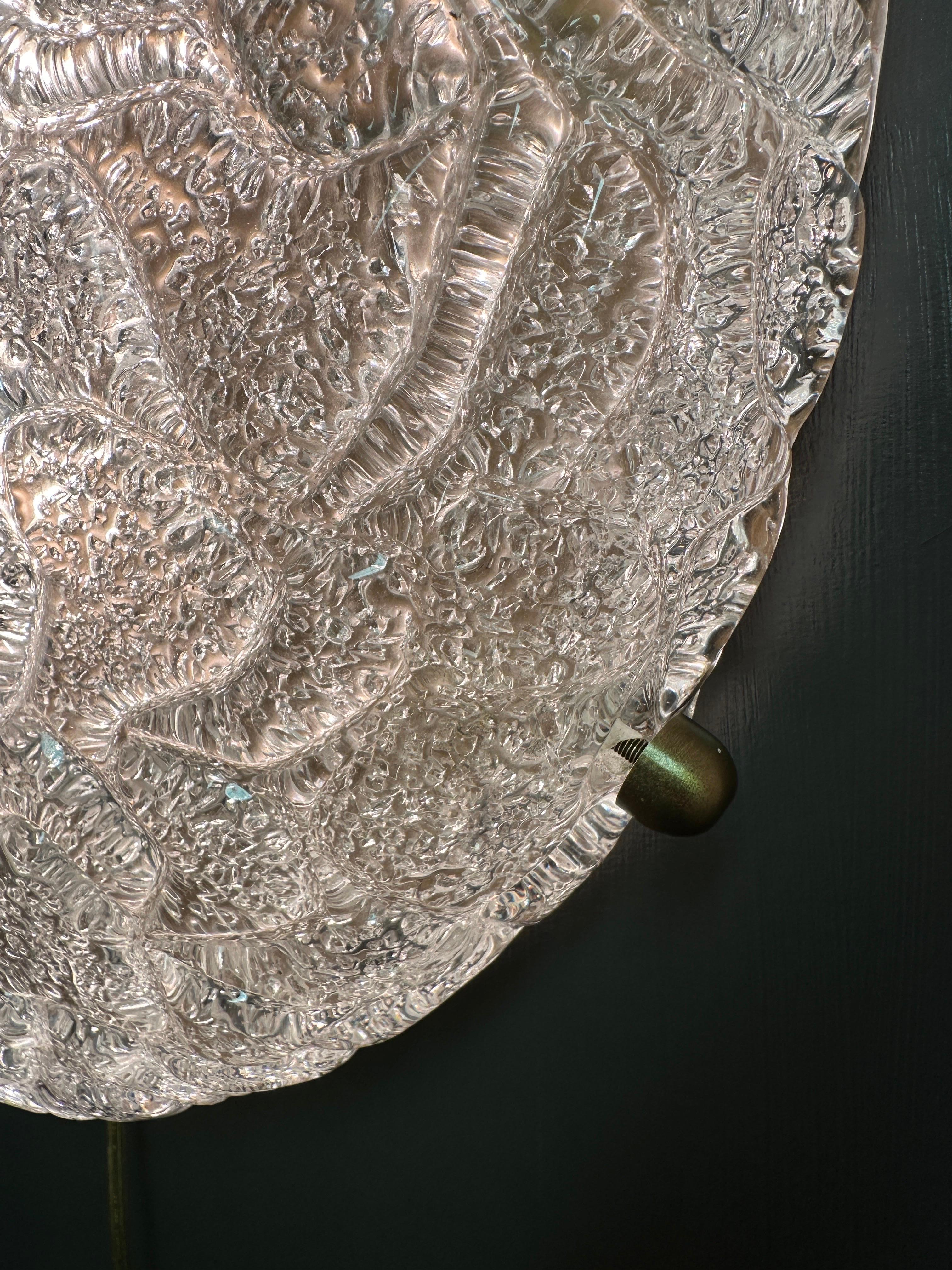 Late 20th Century Hillebrand Bubble Glass Light Fixture For Sale