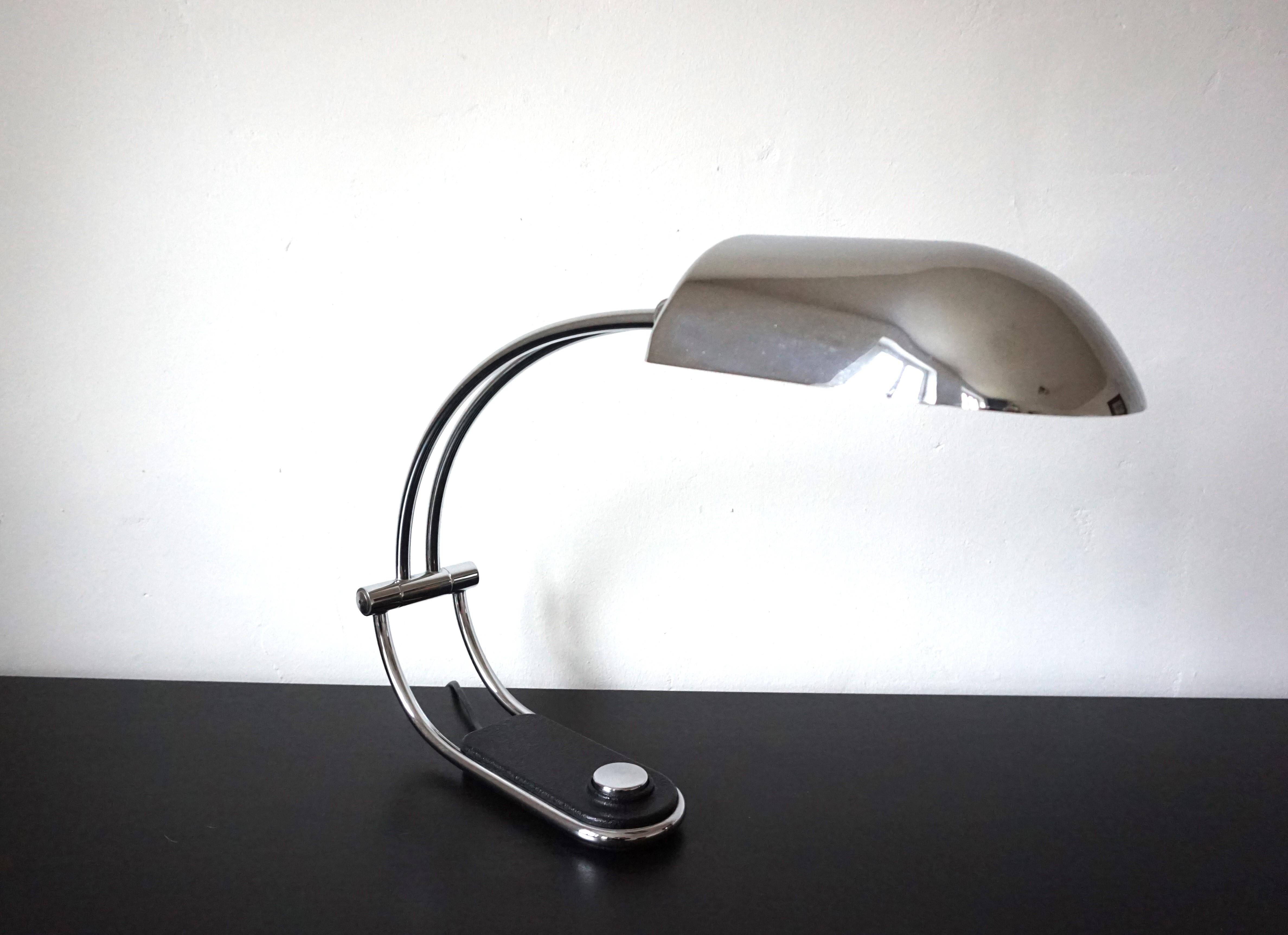 Hillebrand chrome table lamp by Egon Hillebrand For Sale 5