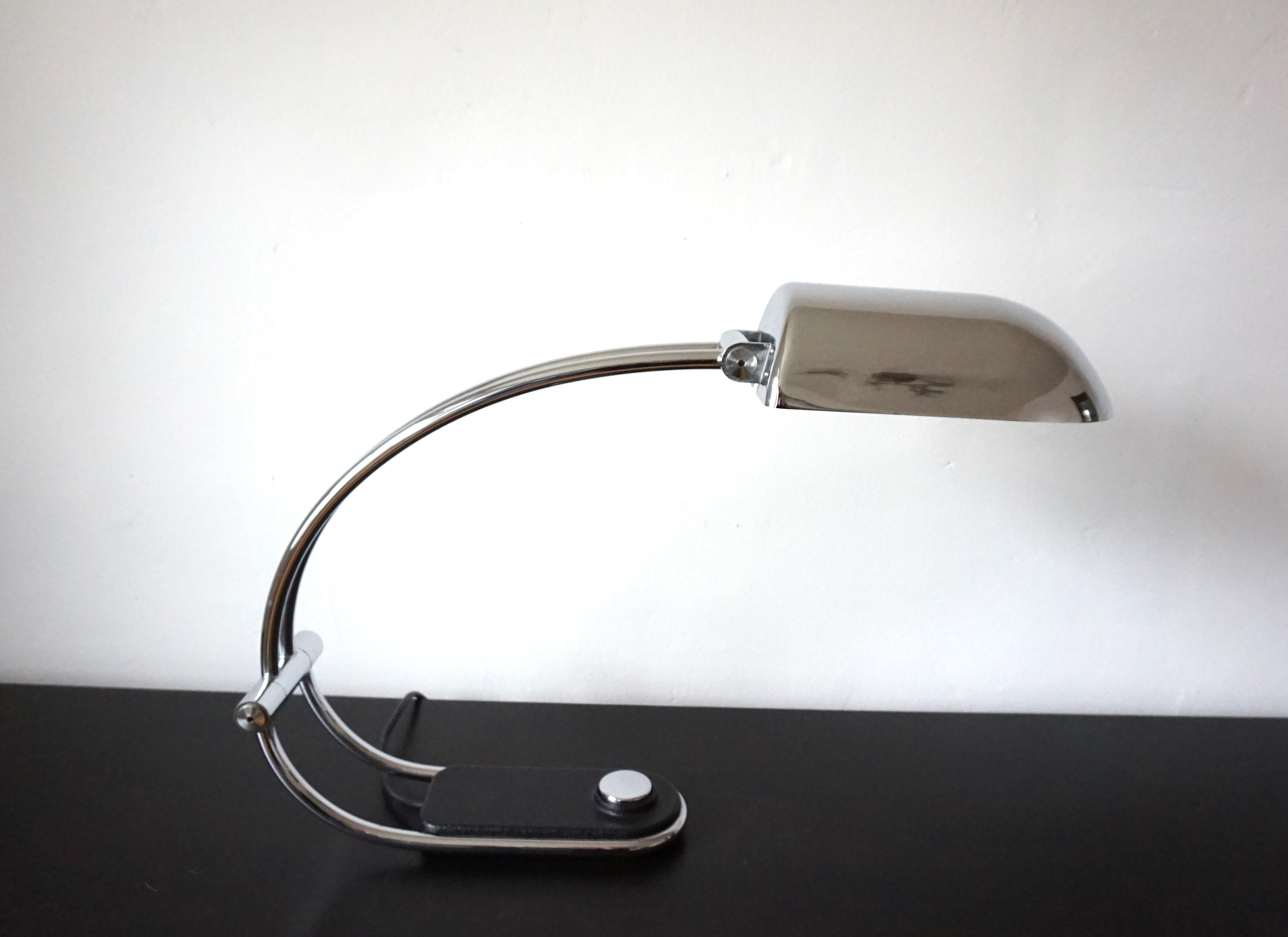 Hillebrand chrome table lamp by Egon Hillebrand For Sale 8