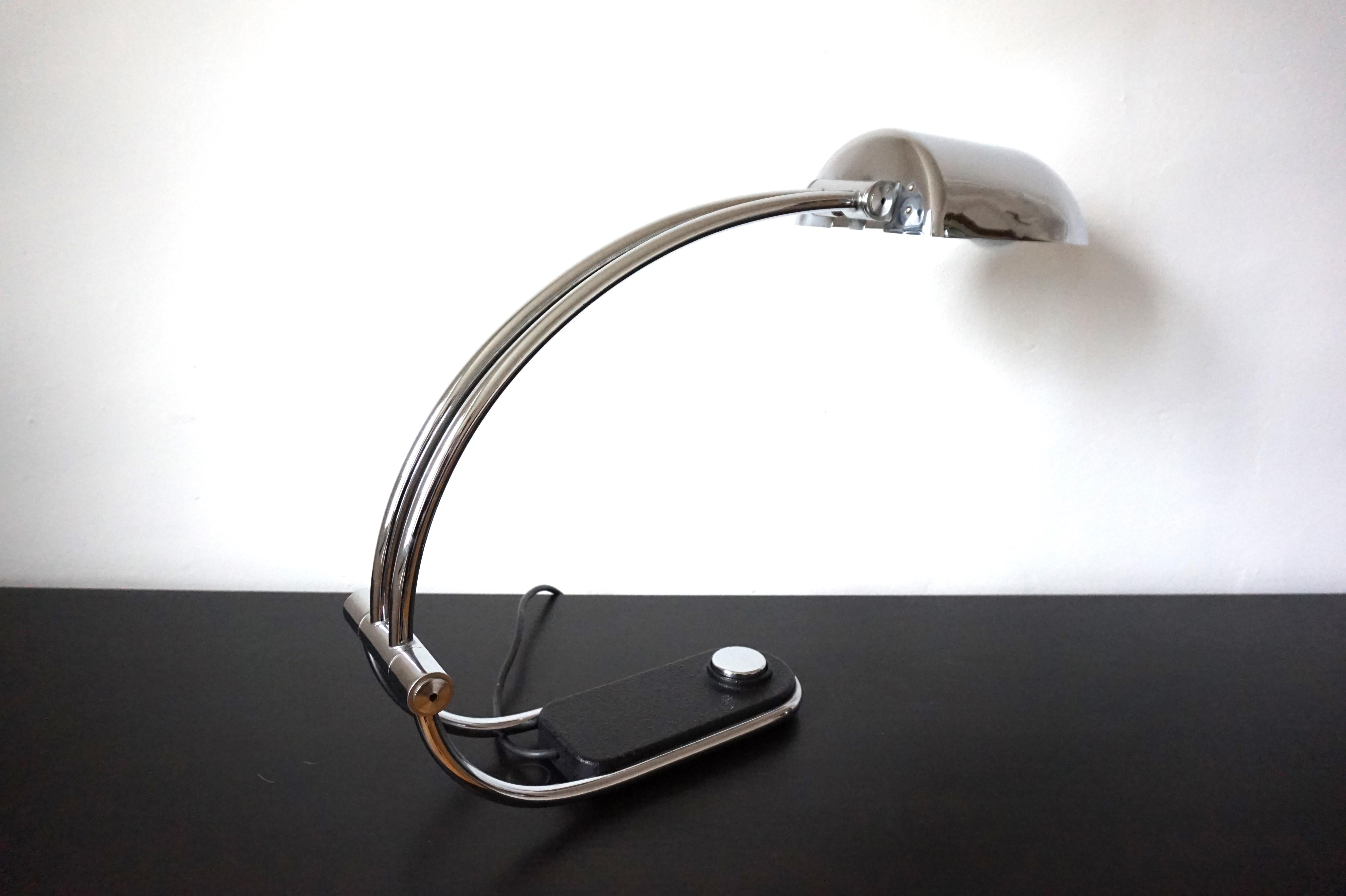 Hillebrand chrome table lamp by Egon Hillebrand For Sale 9