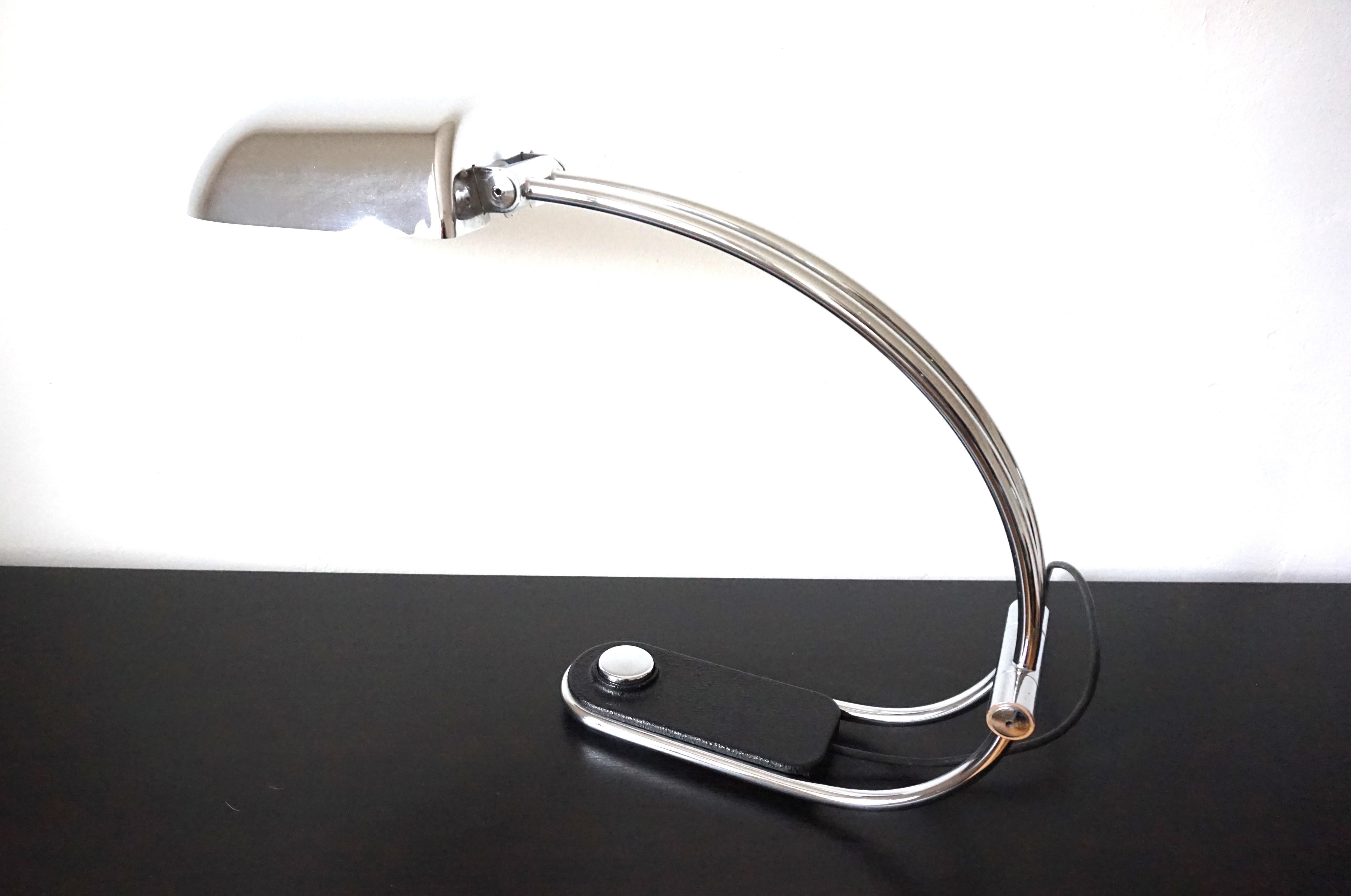 Late 20th Century Hillebrand chrome table lamp by Egon Hillebrand For Sale