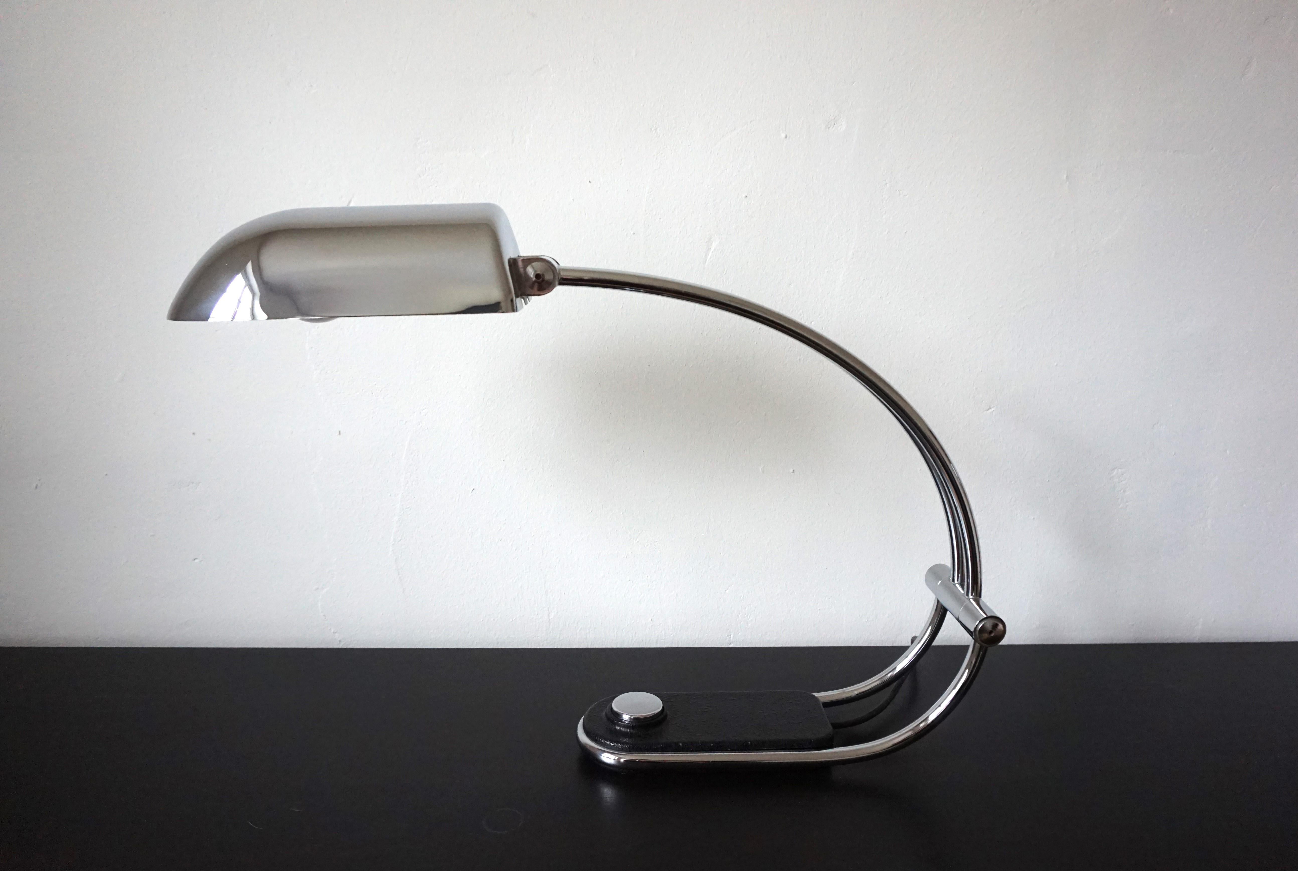 Hillebrand chrome table lamp by Egon Hillebrand For Sale 1