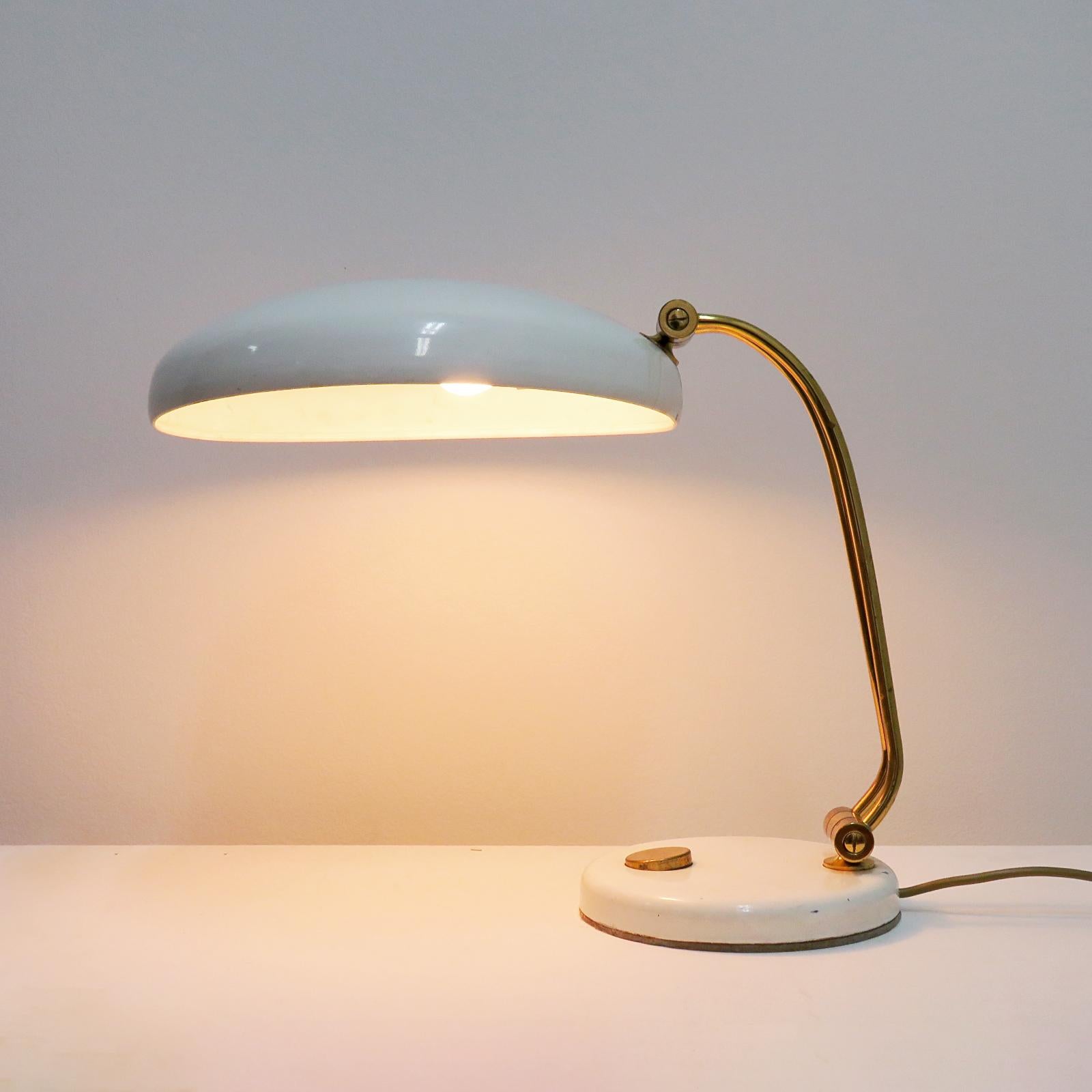 Brass Hillebrand Desk Lamp, 1960 For Sale