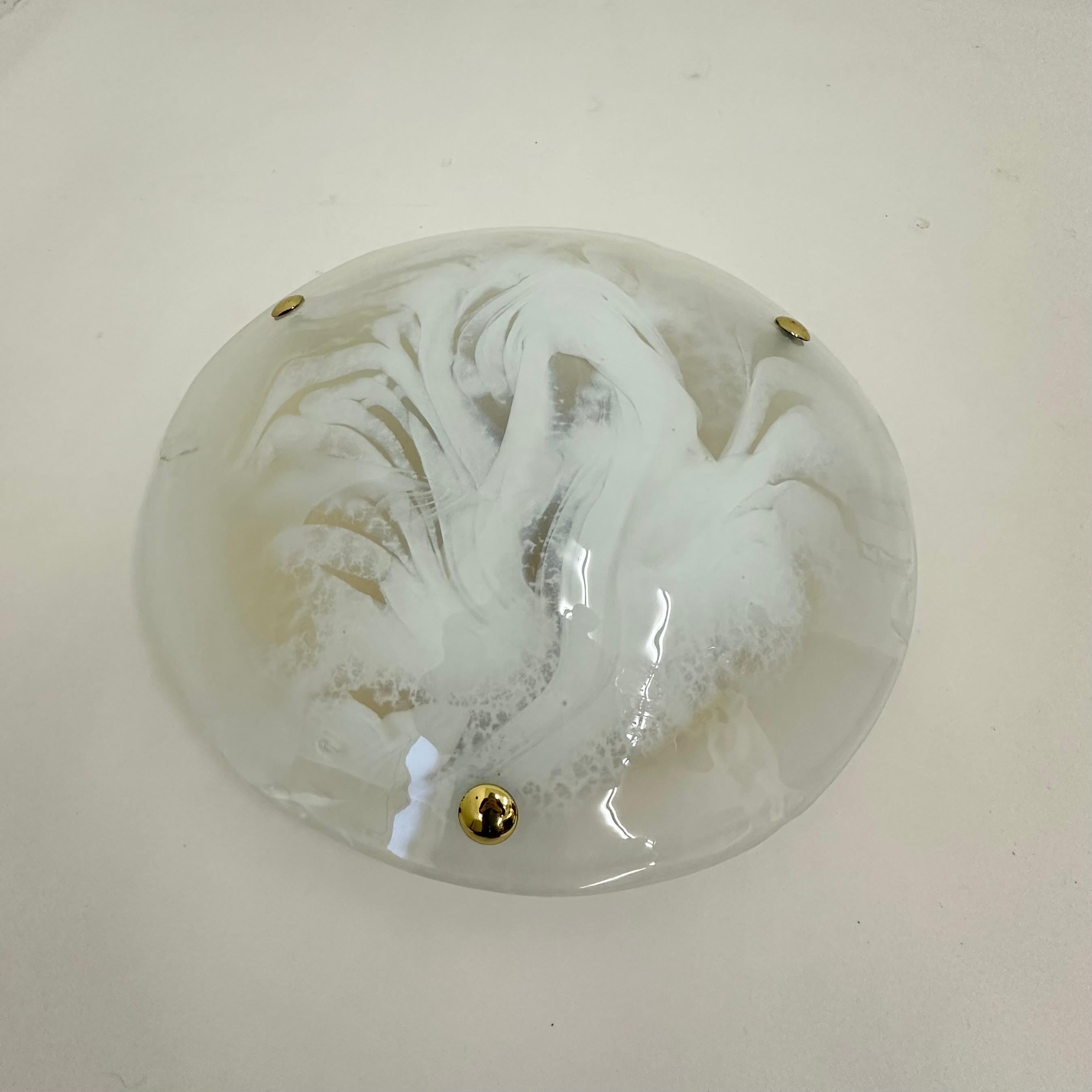 Lampada da soffitto in vetro Hillebrand , anni '70 in vendita 1