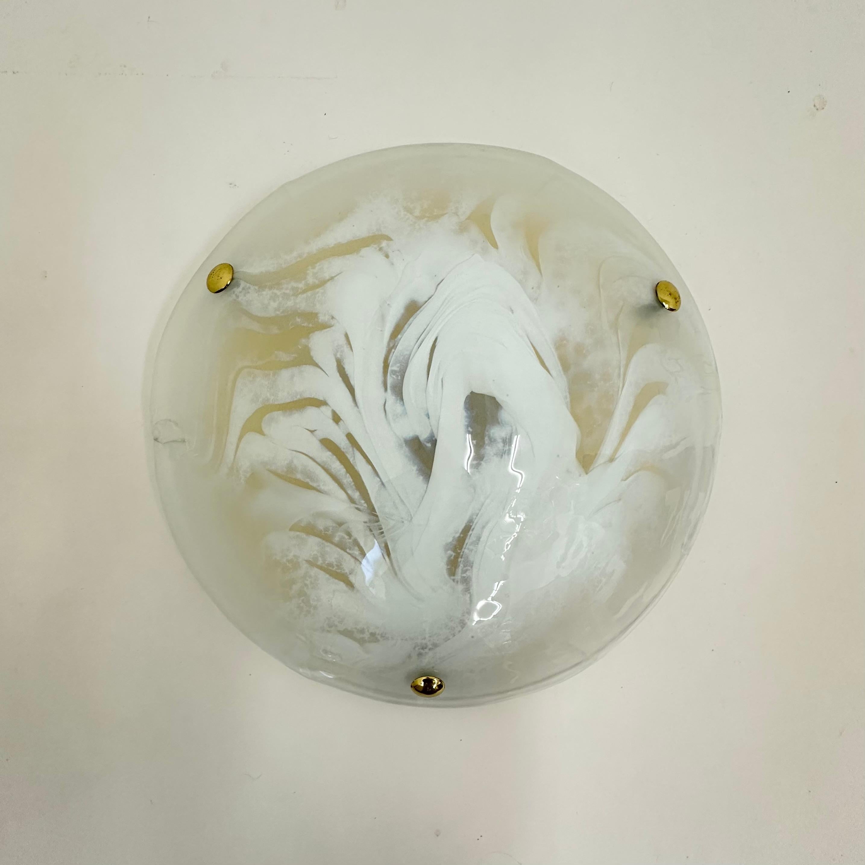 Lampada da soffitto in vetro Hillebrand , anni '70 in vendita 2