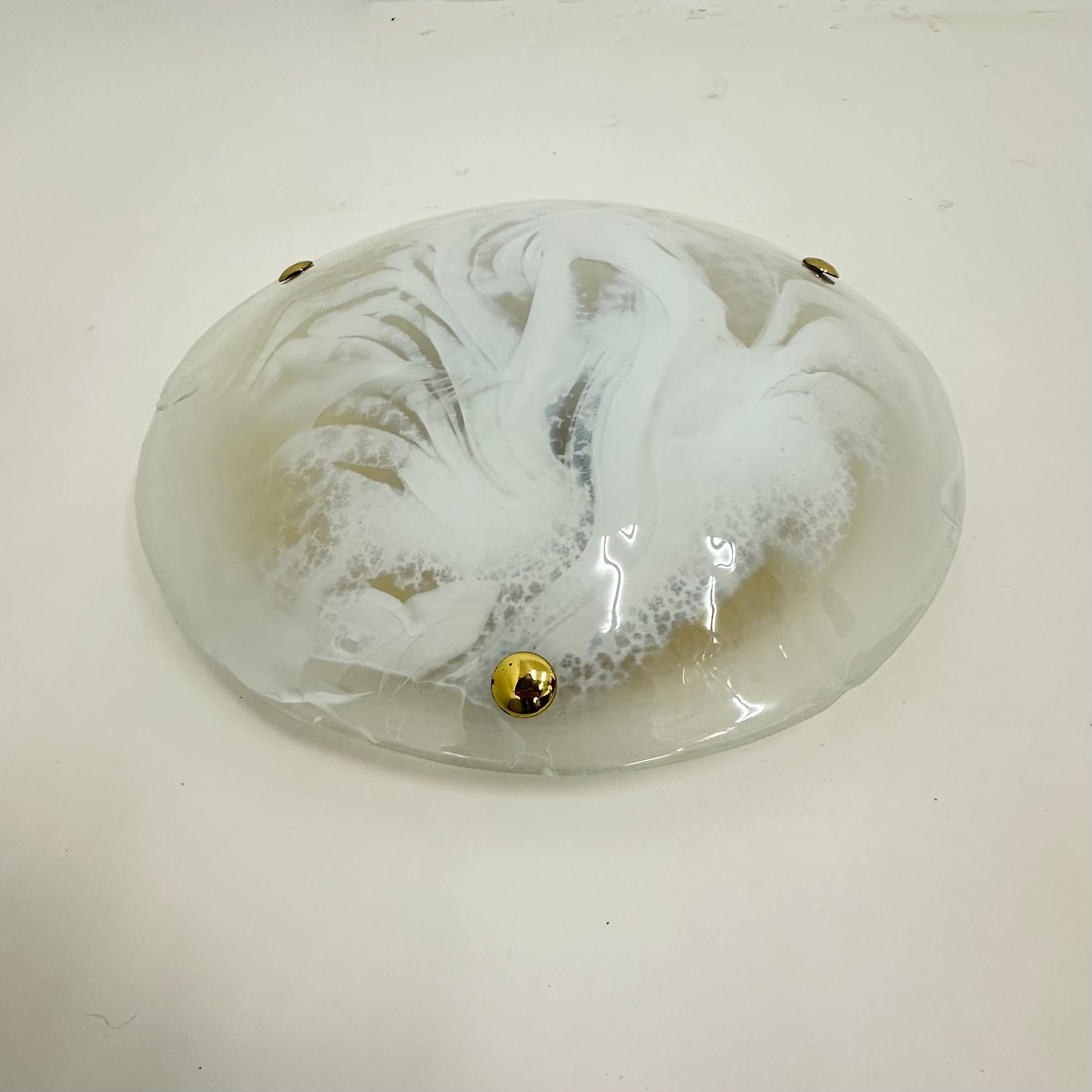 Lampada da soffitto in vetro Hillebrand , anni '70 in vendita 3