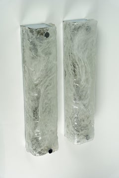 Hillebrand Glass Sconces, Germany, 1960