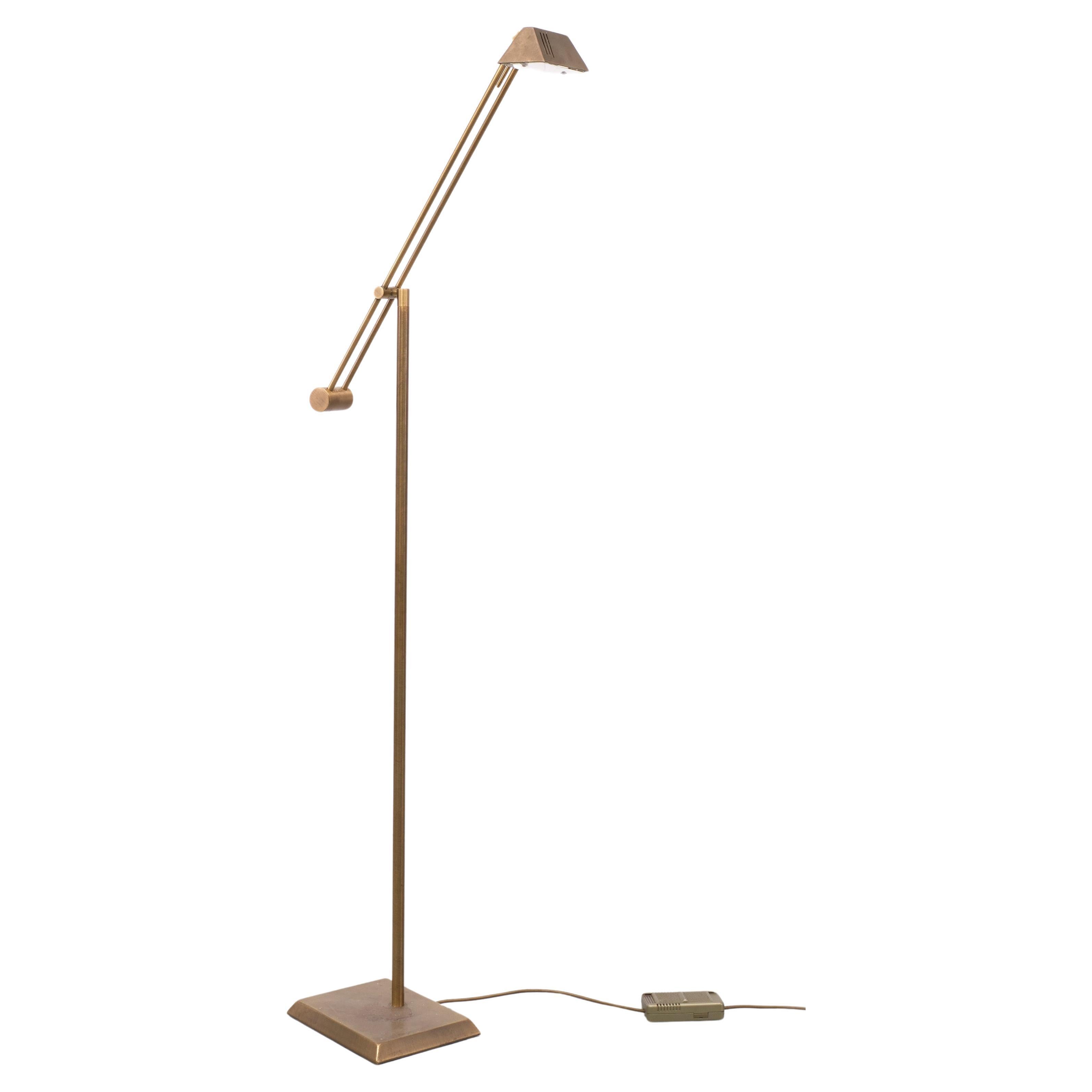 Hillebrand  Halogen Bronze Floor lamp 1980s Germany For Sale