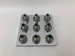 Hillebrand Ice Glas-Deckenleuchte, 1970er Jahre