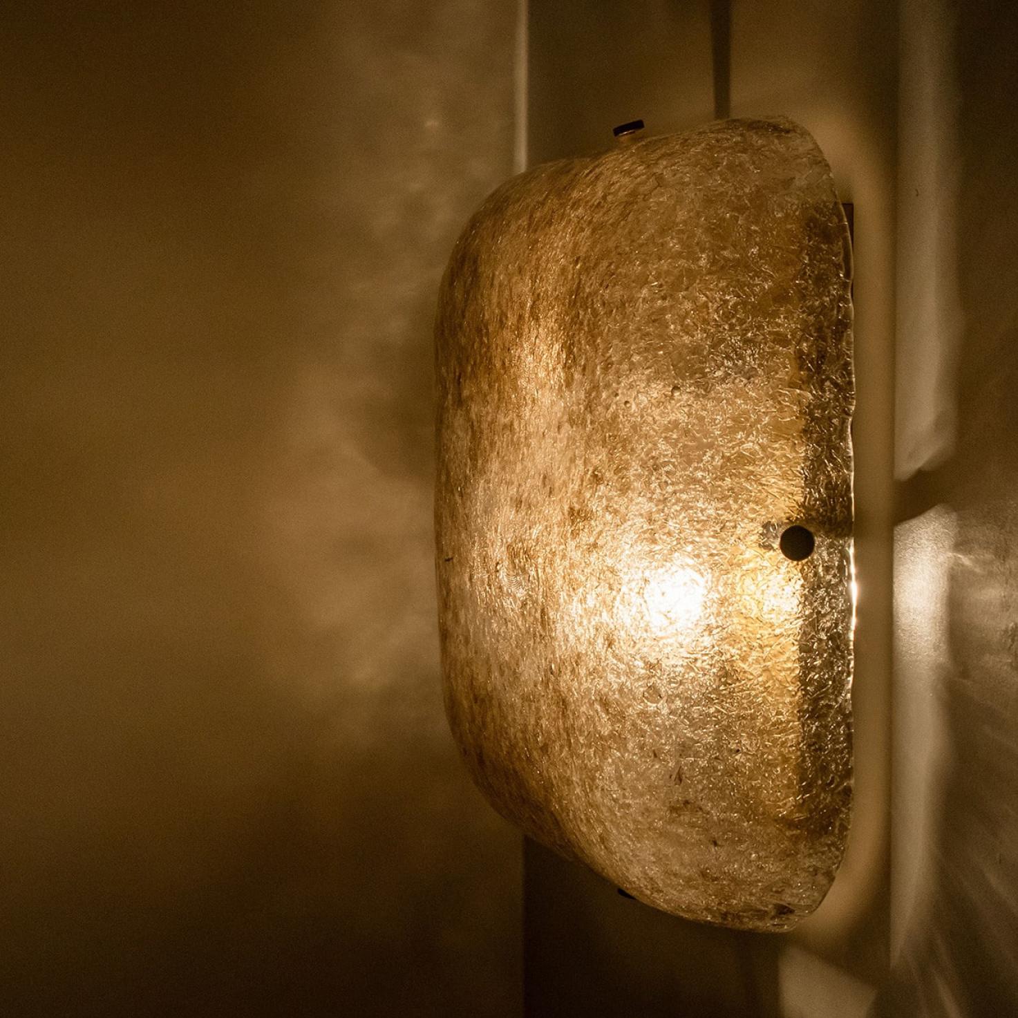 Hillebrand Massive Murano Square Wall Lights, 1960 en vente 4