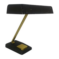 Hillebrand Midcentury Brass and Metal Table Lamp, 1960s, Germany
