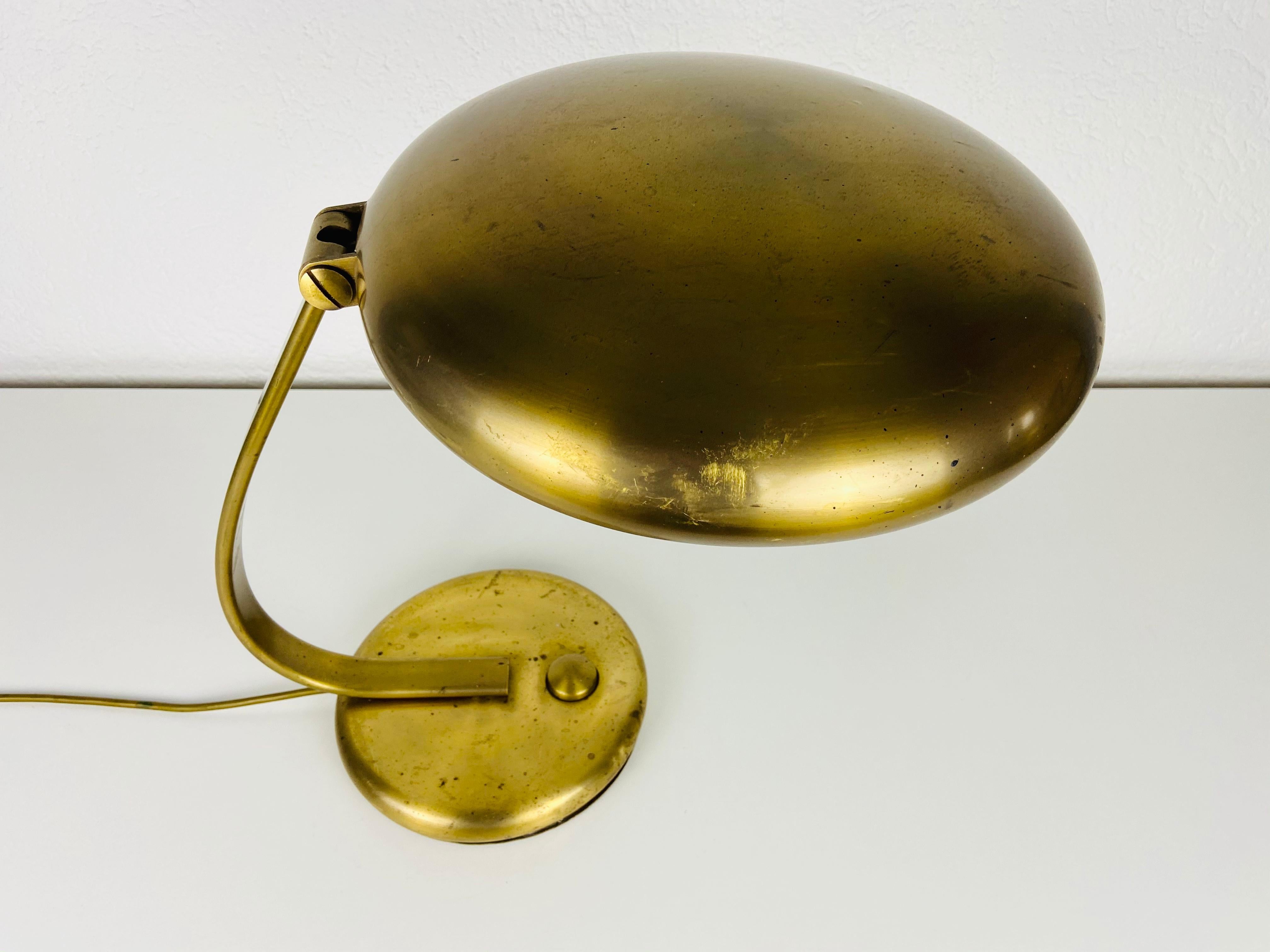 Hillebrand Midcentury Full Brass Table Lamp, 1960s, Germany 2