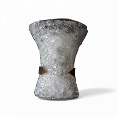 Hillebrand Murano Ice Glass Wall Lamp, Brass Clips, 1960