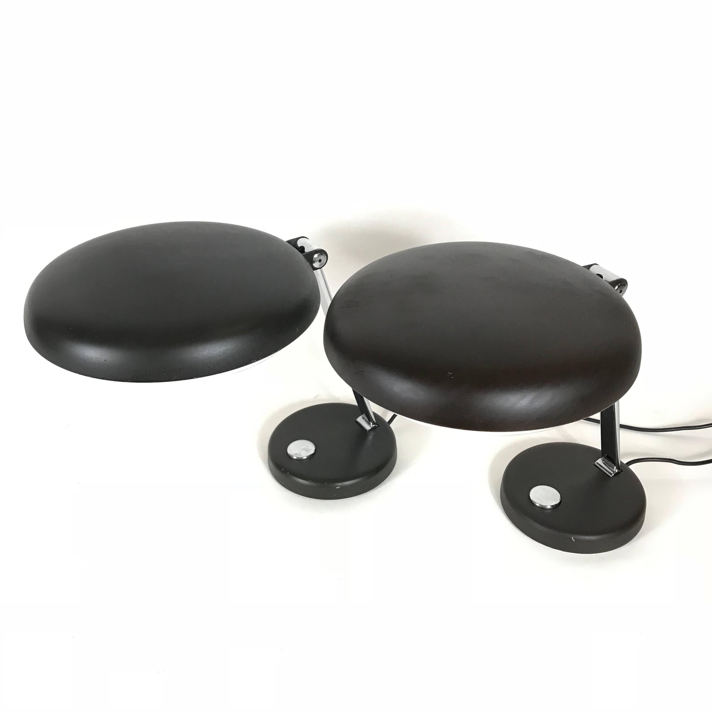Iconic midcentury desk lamp designed by Heinz G. Pfaender in the late 1960s for 