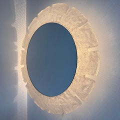 Hillebrand vintage Lucite wall mirror with backlight, 1970’s, Germany