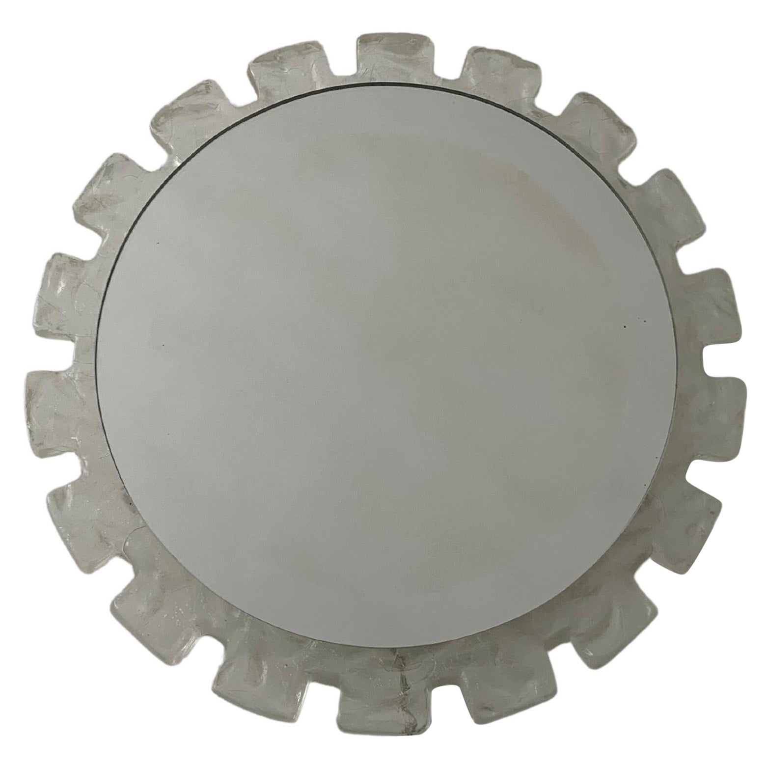 Hillebrand - Miroir mural vintage en lucite avec arrière-plan, Allemagne, années 1970
