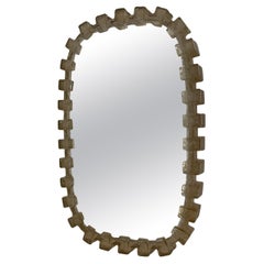 Hillebrand Vintage Lucite wall mirror with backlight , 1970’s , Germany