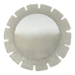 Miroir mural vintage en Lucite avec rétro-éclairage, Hillebrand, 1970, Allemagne