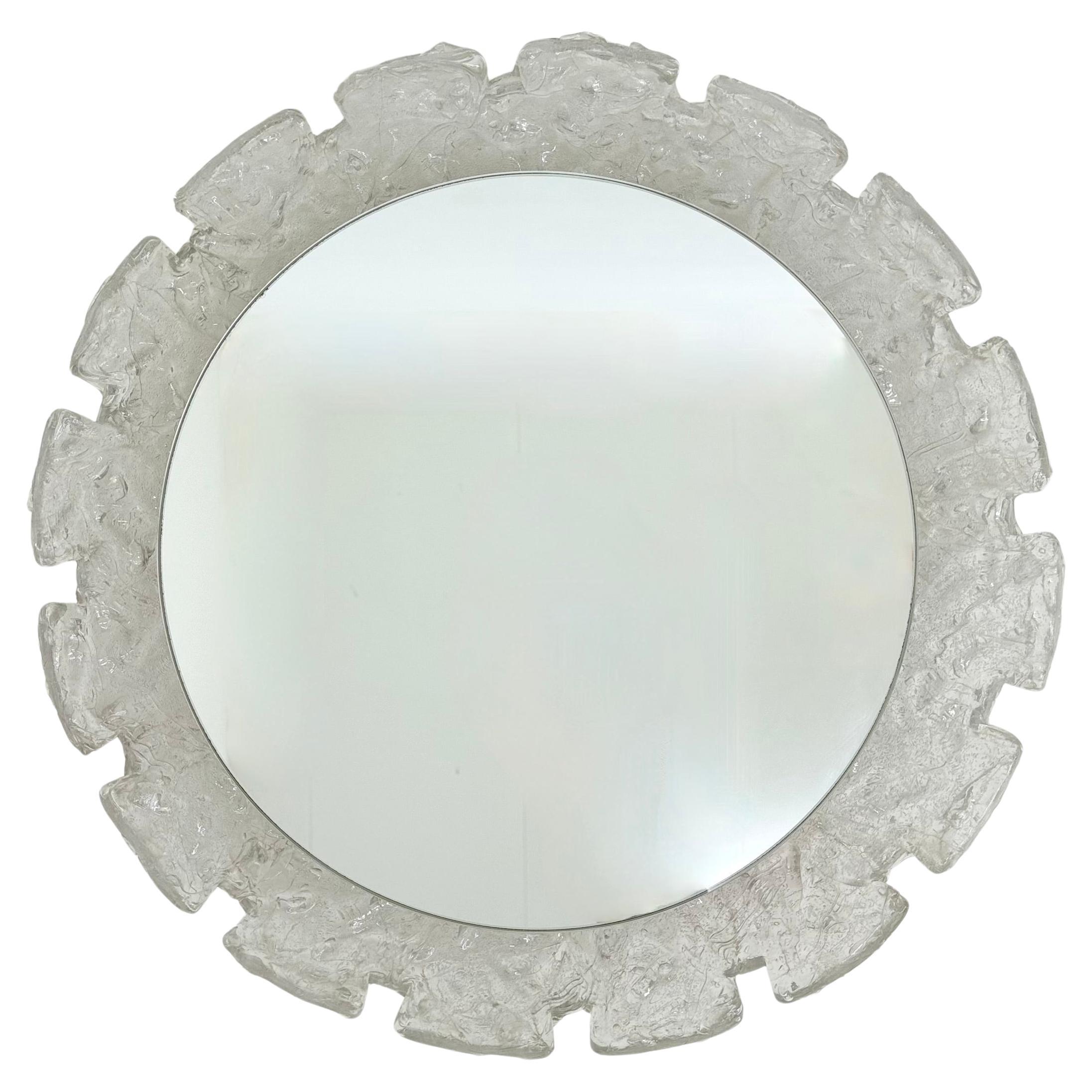 Hillebrand vintage Lucite wall mirror with backlight , 1970’s , Germany