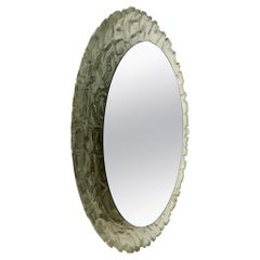 Hillebrand Vintage Lucite Wall Oval Mirror with Backlight, 1970s, Germany