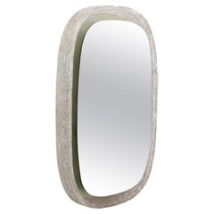 Hillebrand Vintage Espejo de Pared Ovalado Iluminado Plexiglás Años 60 Alemania