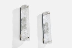 Hillebrand, appliques, verre, métal, Allemagne, années 1960