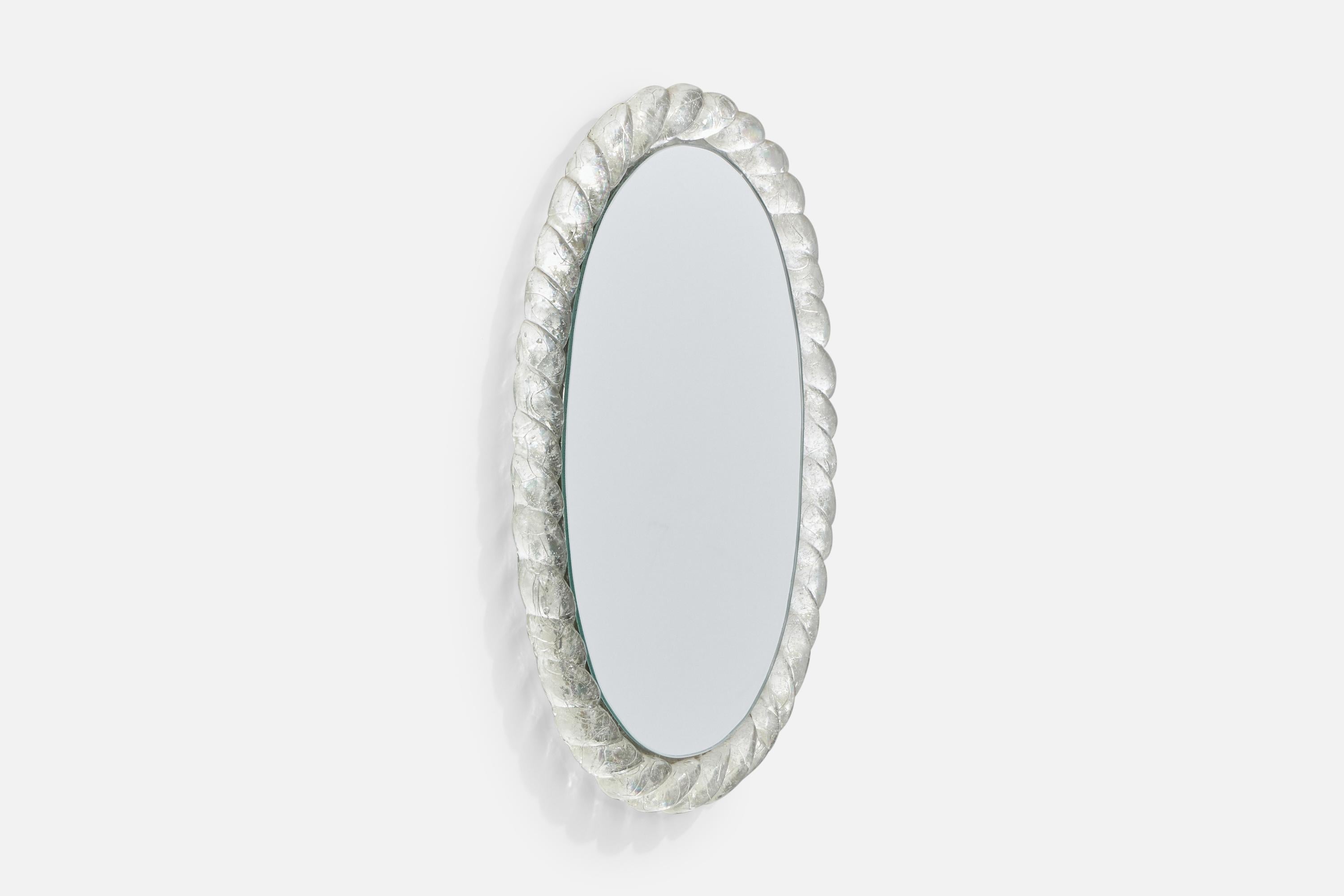 Mid-Century moderno Hillebrand, specchio da parete, plexiglass, Germania, anni '60 in vendita