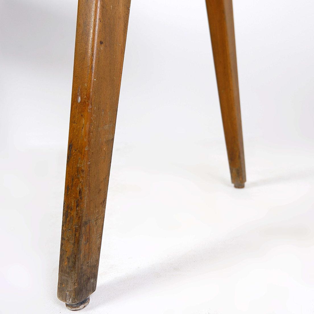 Vintage beech table compass feet by Robin Day for Hille, United Kingdom 1950s
