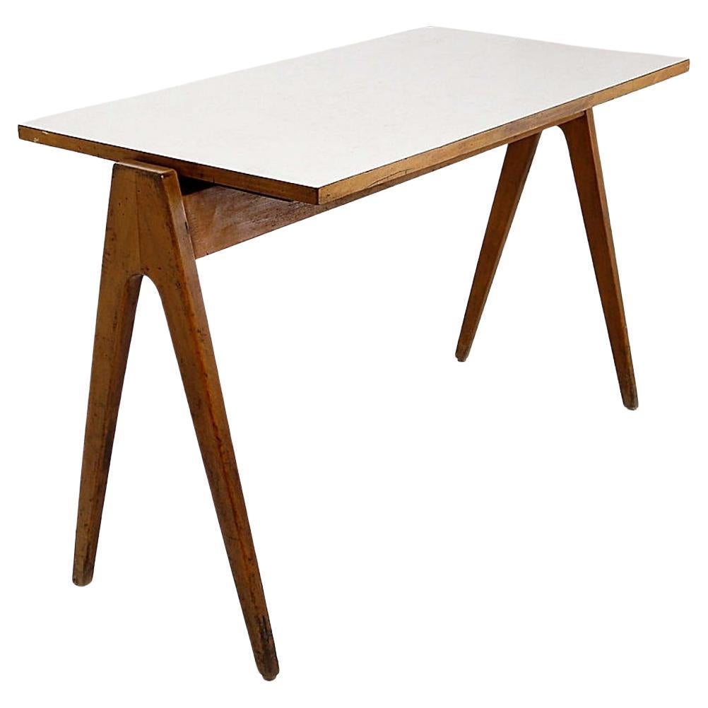 "Hillestak' dining table/desk by Robin Day in the 1950's for Hille