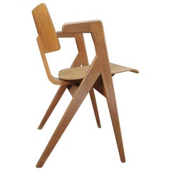Hillestak Oak Armchair by Robin Day for Hille, Circa 1950