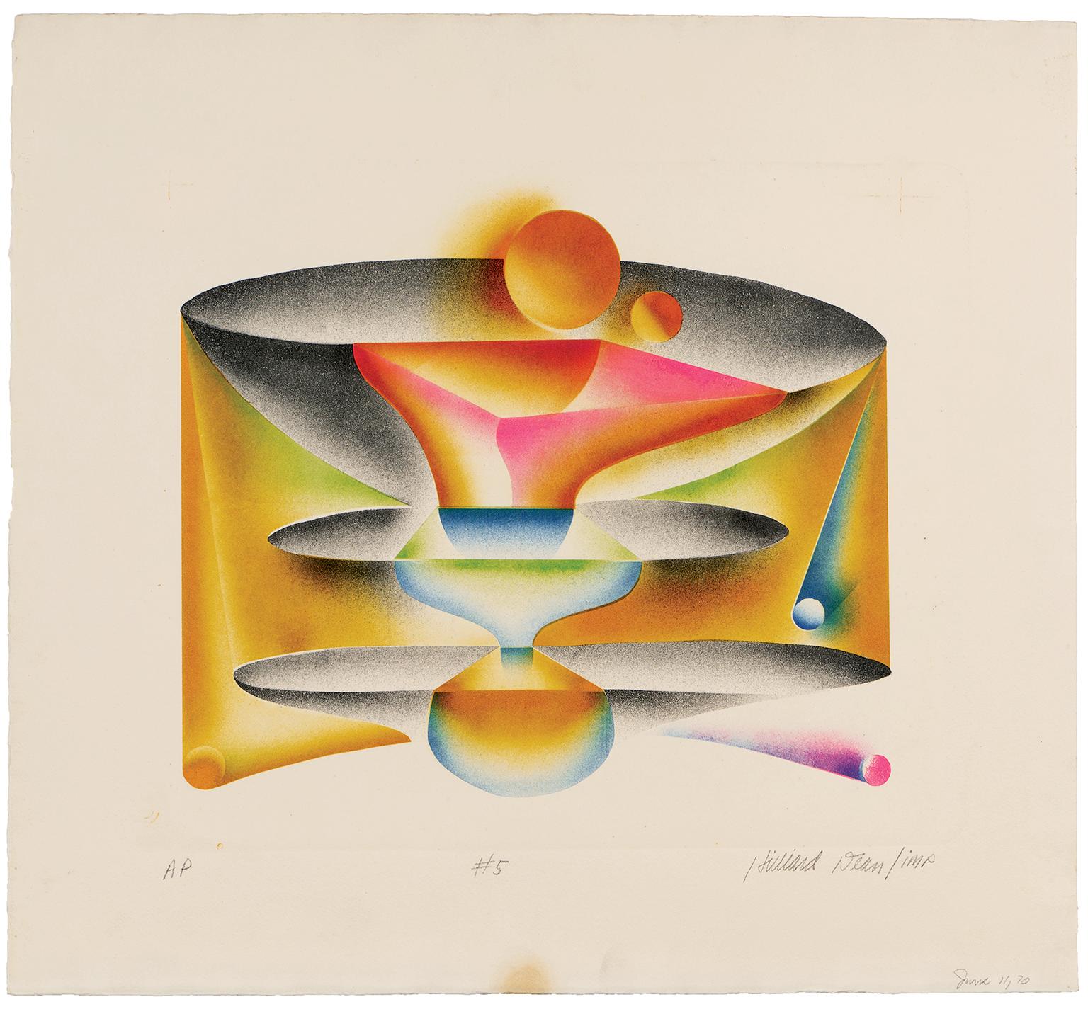 #5 — Modernist Abstraction — African American Artist - Print by Hilliard Dean