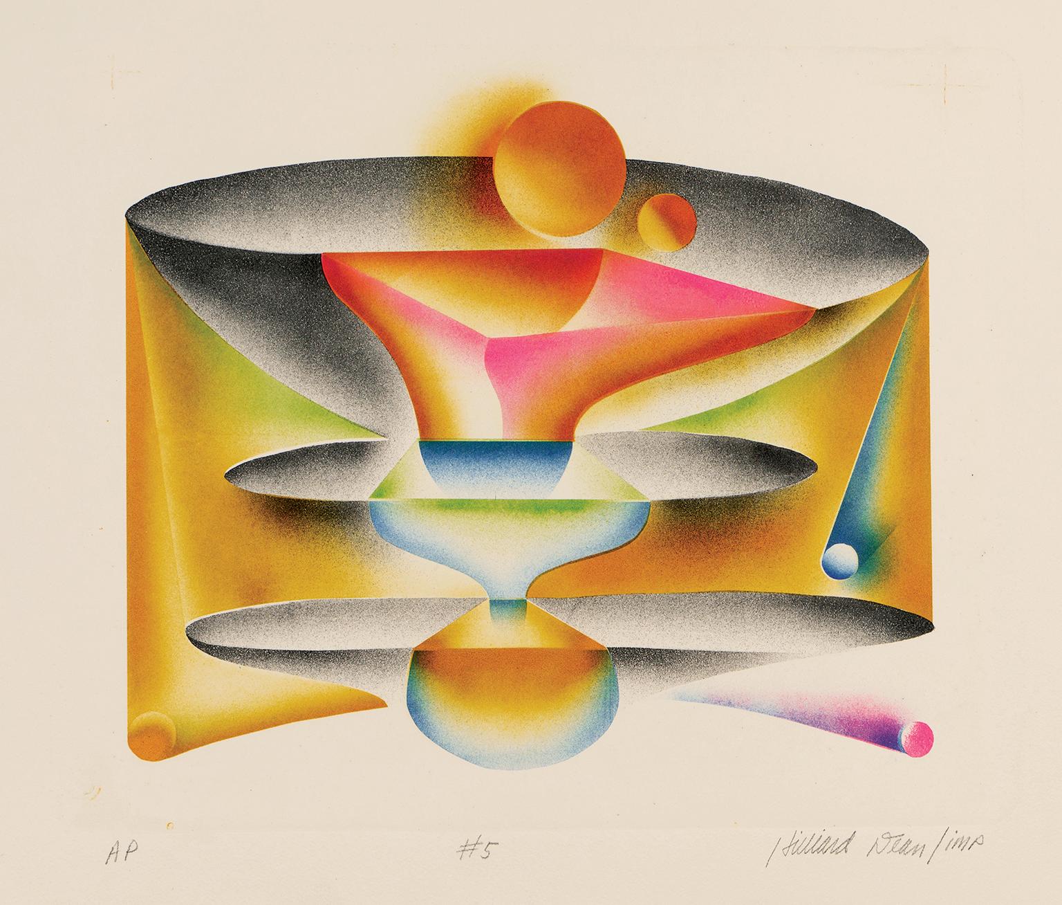 Hilliard Dean Abstract Print - #5 — Modernist Abstraction — African American Artist