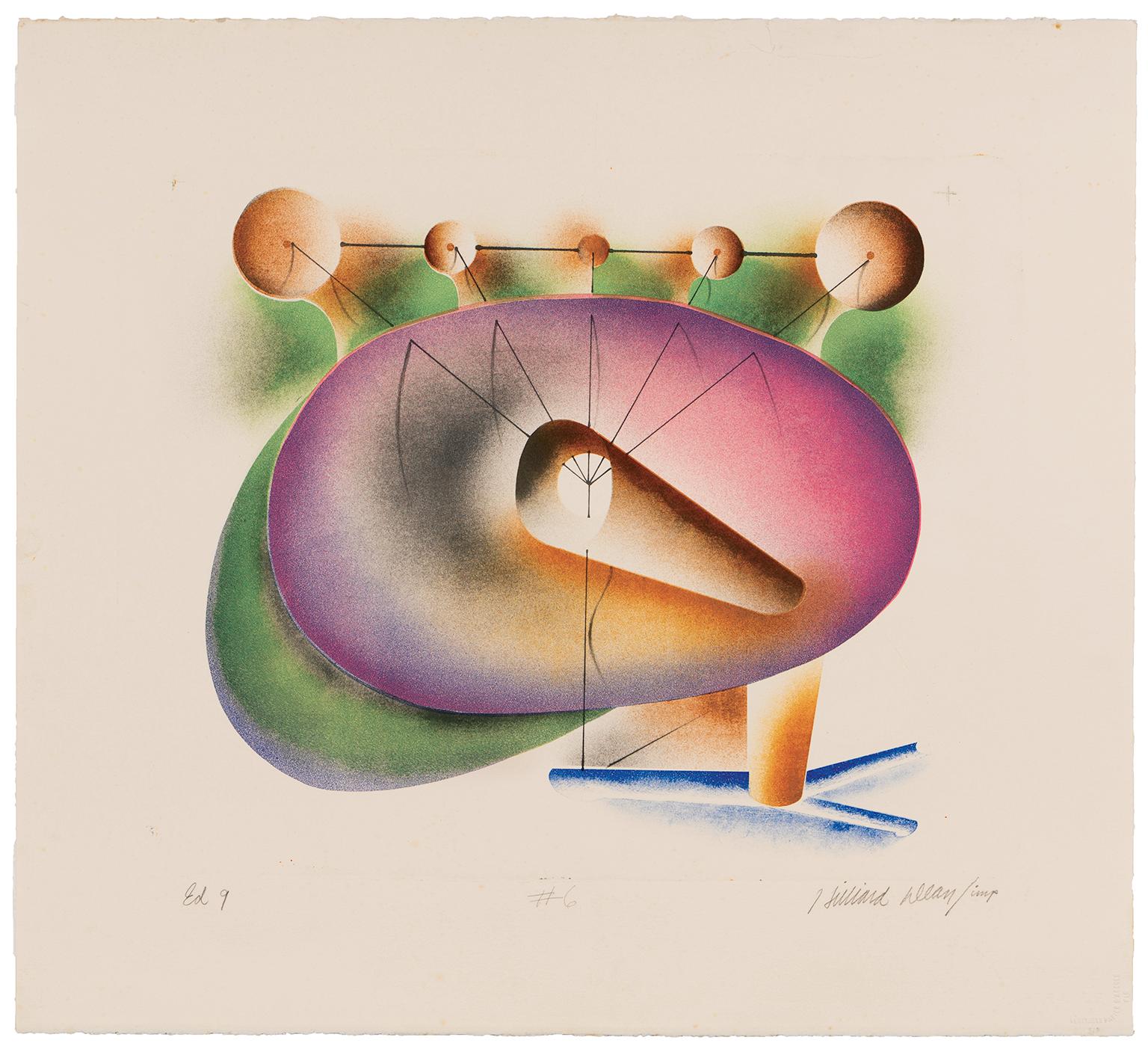 #6 — Modernist Abstraction — African American Artist - Print by Hilliard Dean