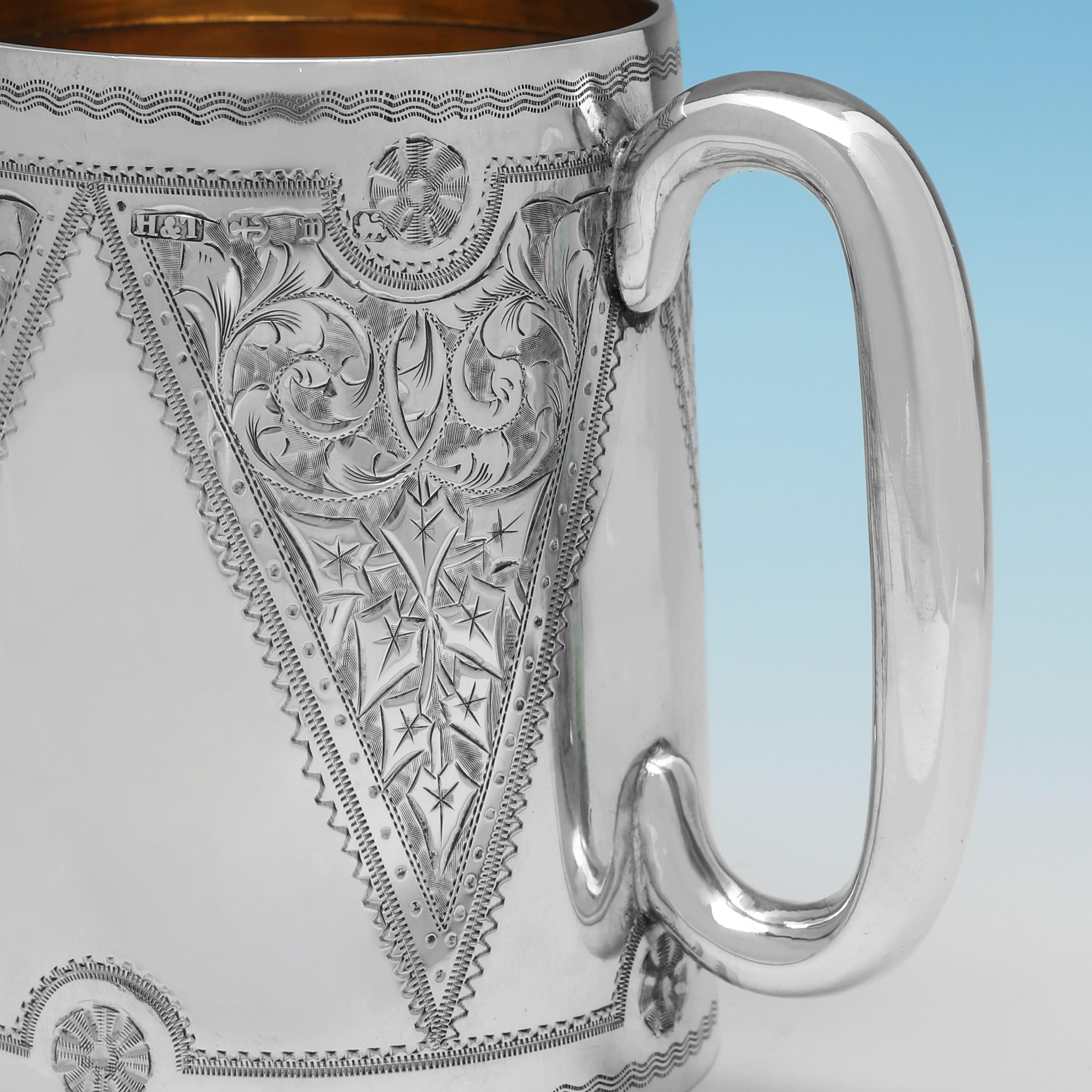 Inglese Hilliard & Thomason Tazza da battesimo vittoriana in argento con marchio del 1896 in vendita