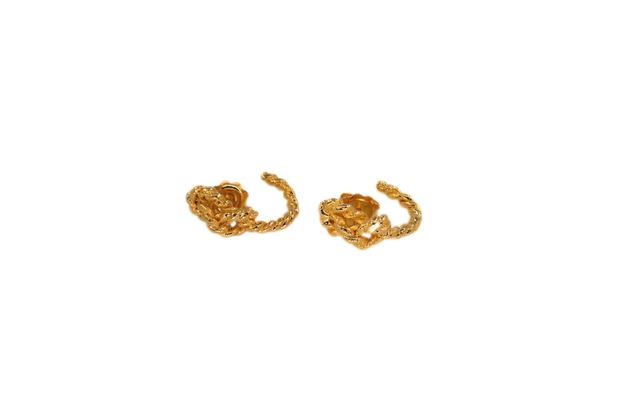 Pendientes Colección Hilo Rojo - Bronce bañado en oro en Excelente estado para la venta en PARIS, FR